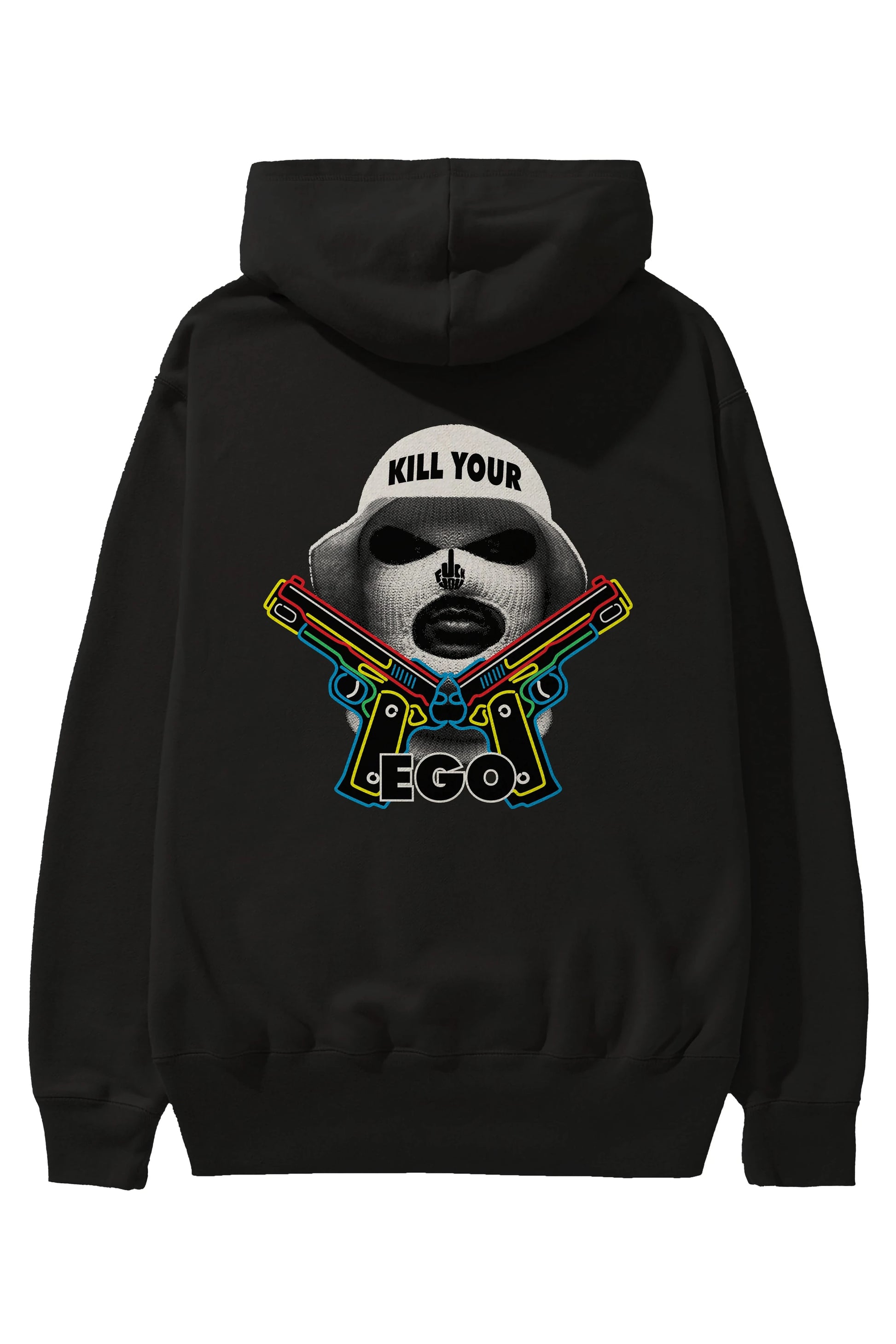 Kill Your Ego Arka Baskılı Hoodie Oversize Kapüşonlu Sweatshirt Erkek Kadın Unisex