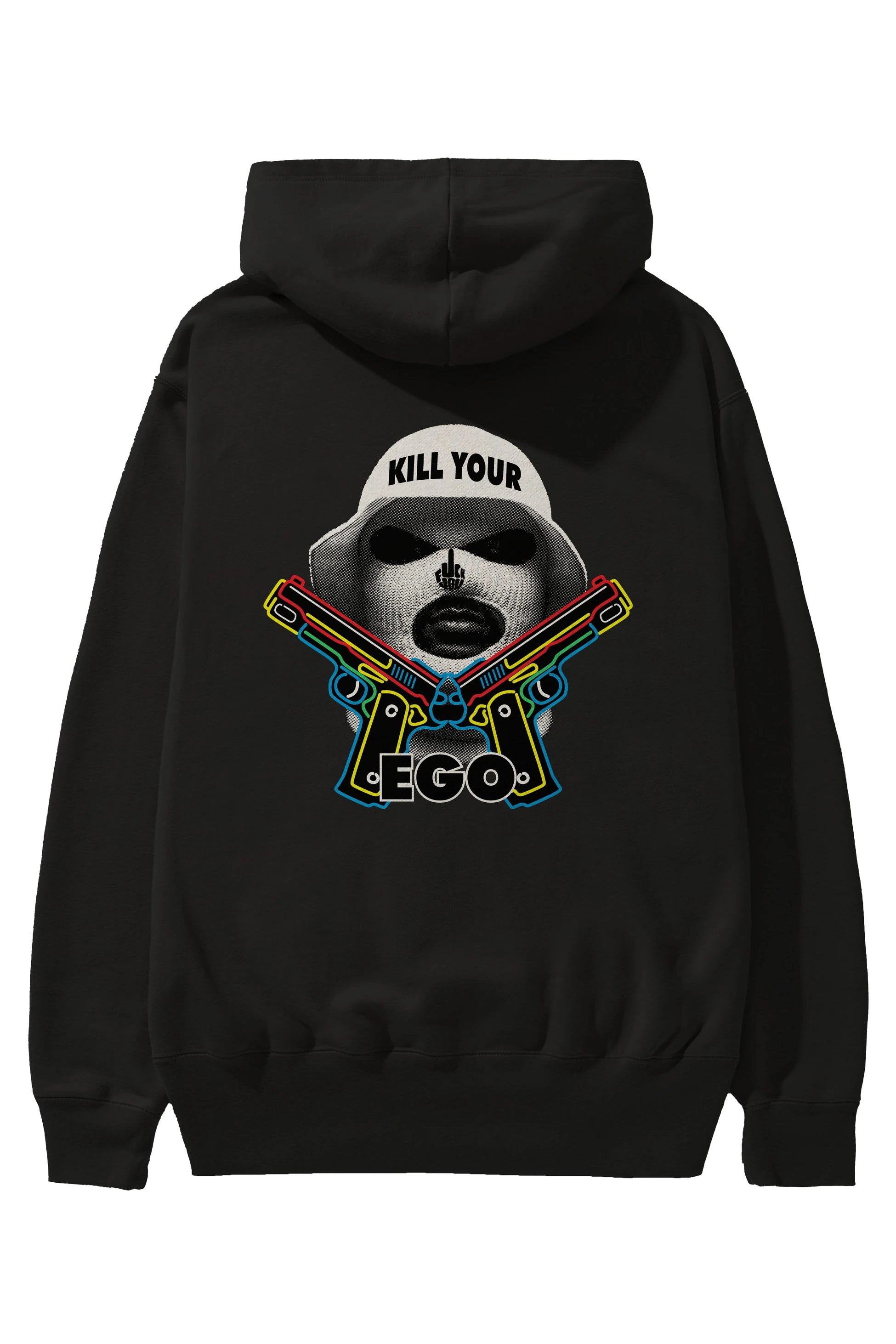 Kill Your Ego Arka Baskılı Hoodie Oversize Kapüşonlu Sweatshirt Erkek Kadın Unisex