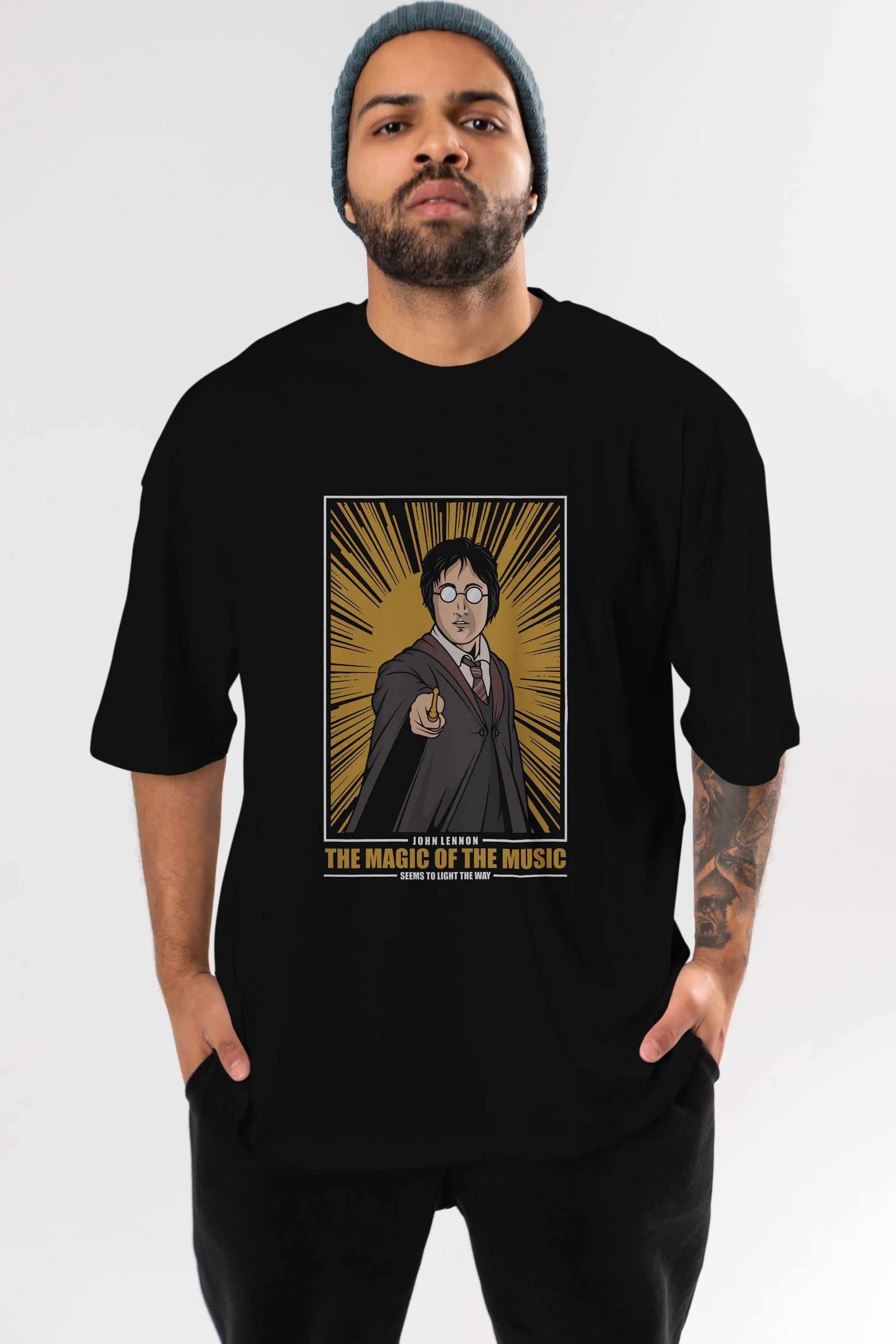 John Potter Ön Baskılı Oversize t-shirt Erkek Kadın Unisex %100 Pamuk tişort