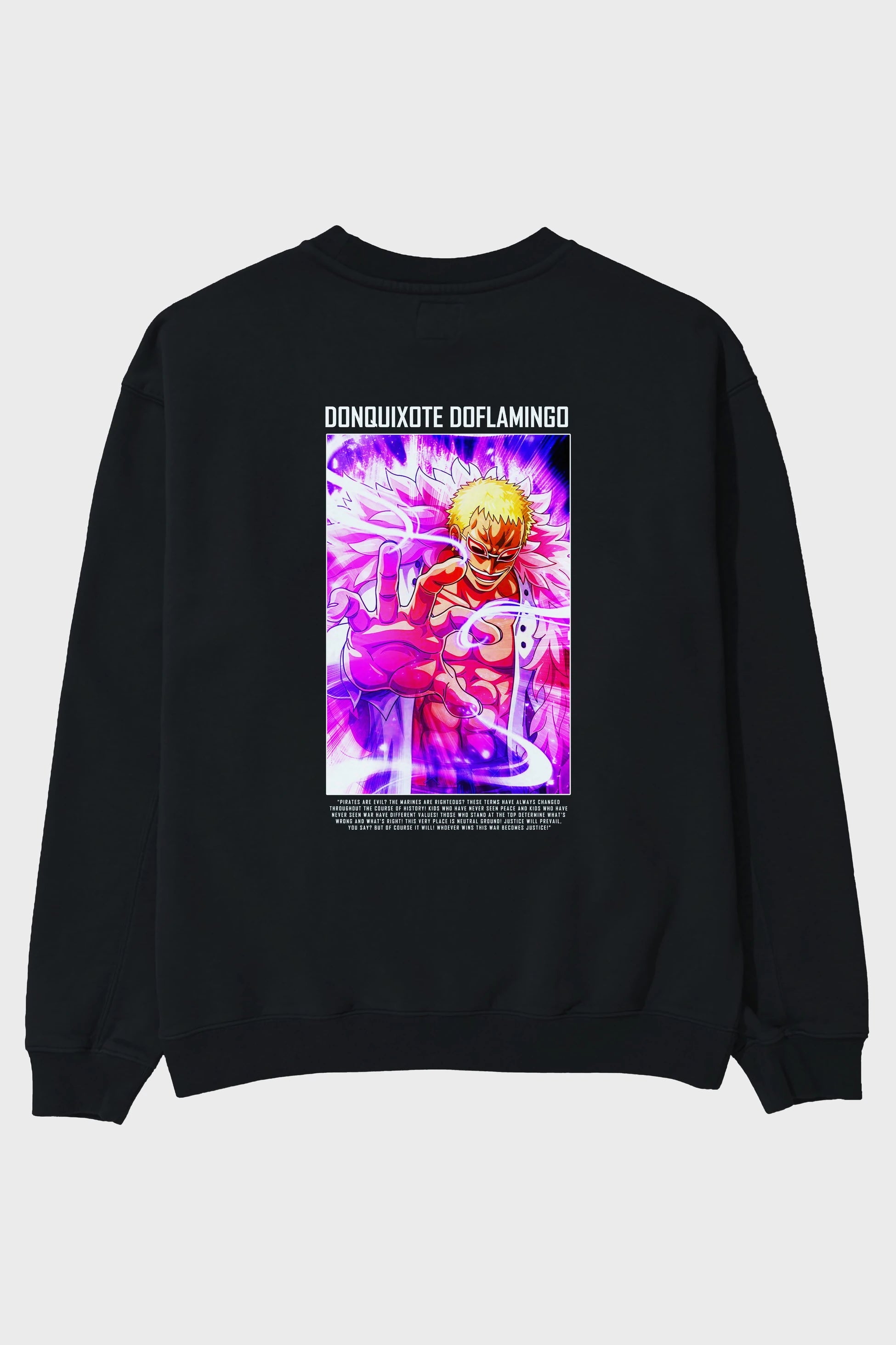 Doflamingo Arka Baskılı Anime Oversize Sweatshirt Erkek Kadın Unisex