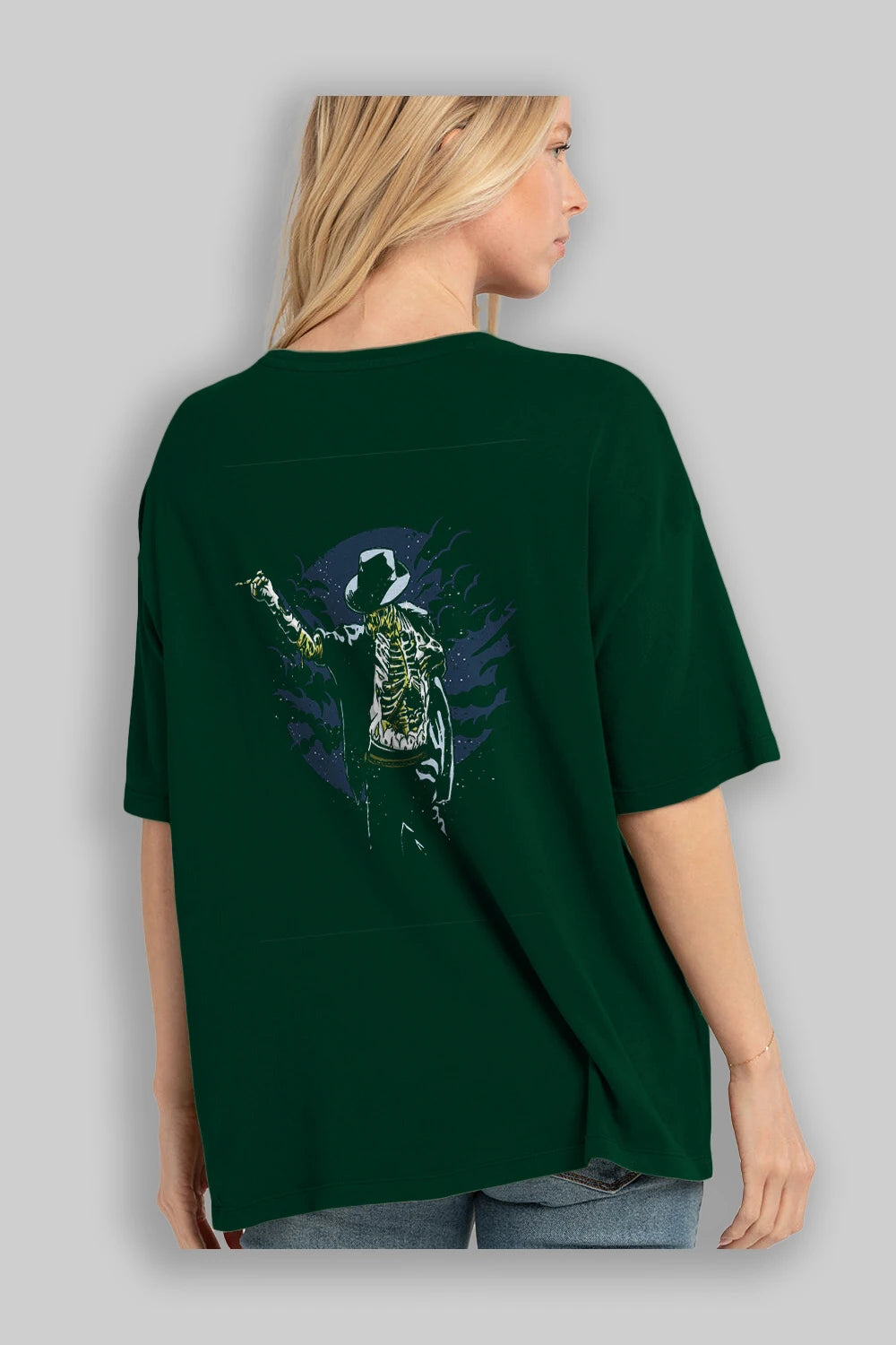 Zombie Pop Arka Baskılı Oversize t-shirt Erkek Kadın Unisex %100 Pamuk