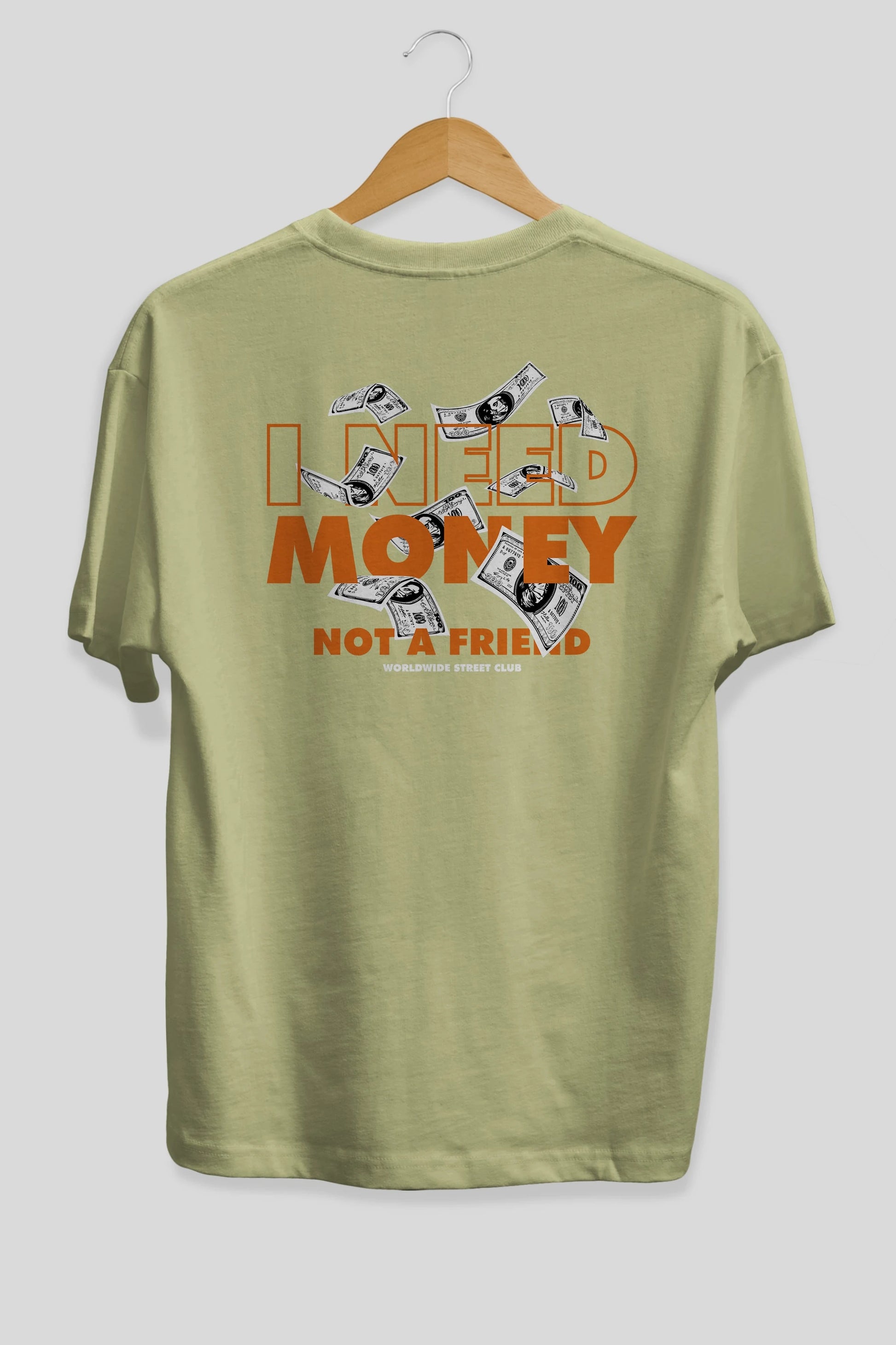 I Need Money Arka Baskılı Oversize t-shirt Erkek Kadın Unisex