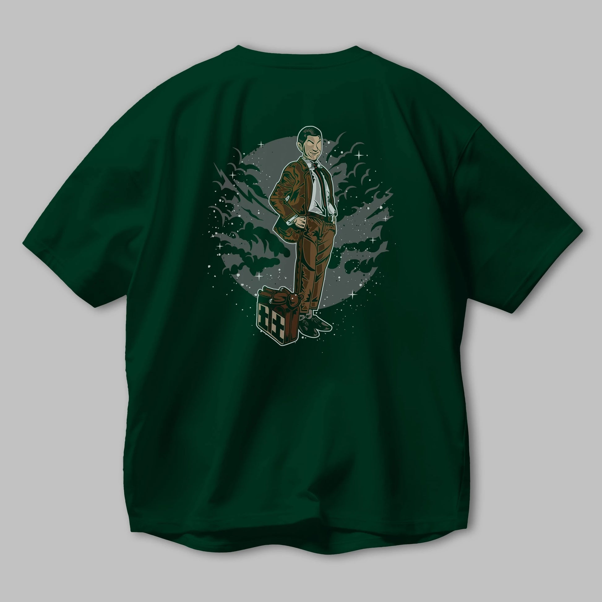 Mr Bean Arka Baskılı Oversize t-shirt Erkek Kadın Unisex %100 Pamuk