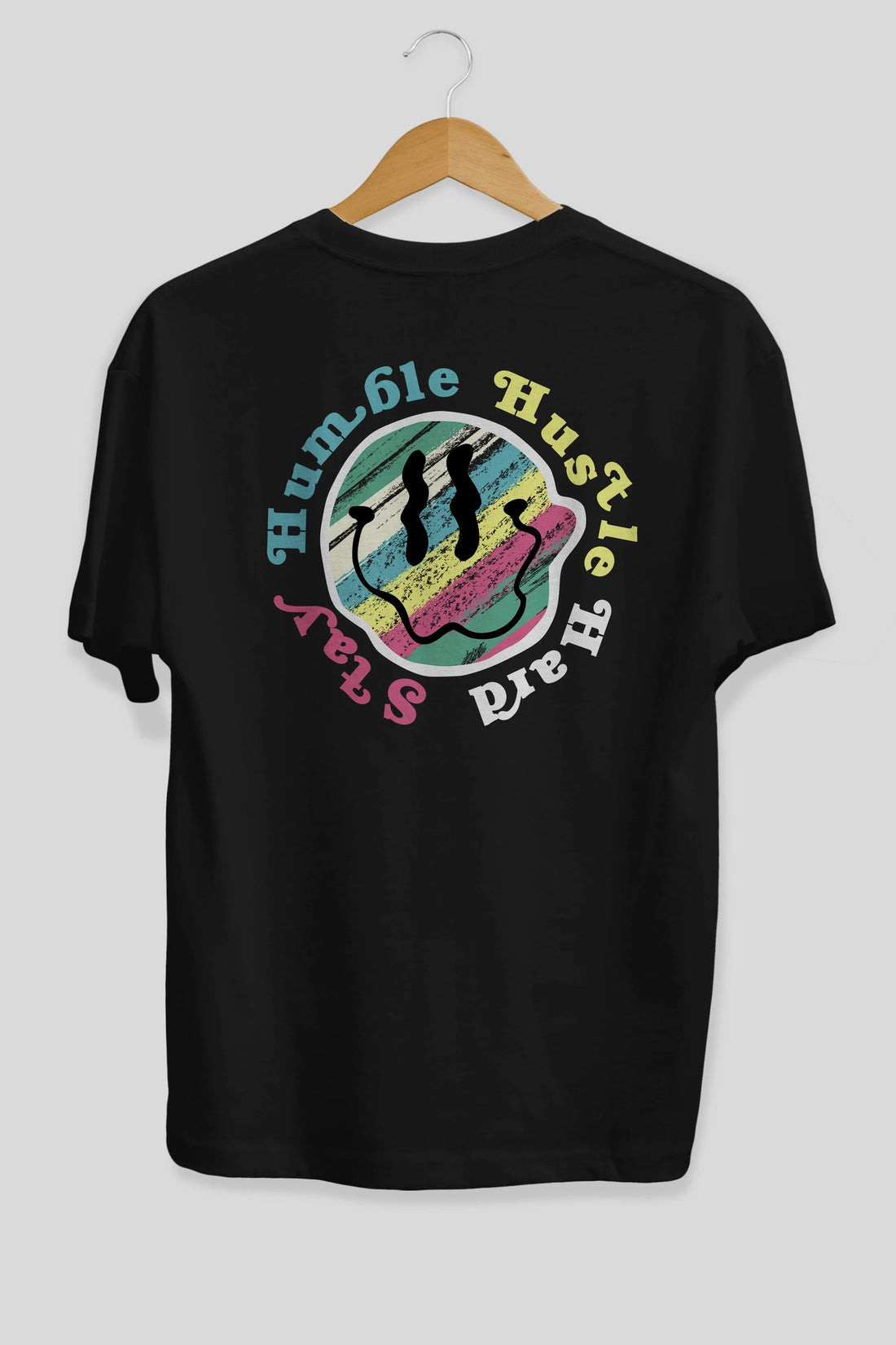 Stay Humble 2 Arka Baskılı Oversize t-shirt Erkek Kadın Unisex