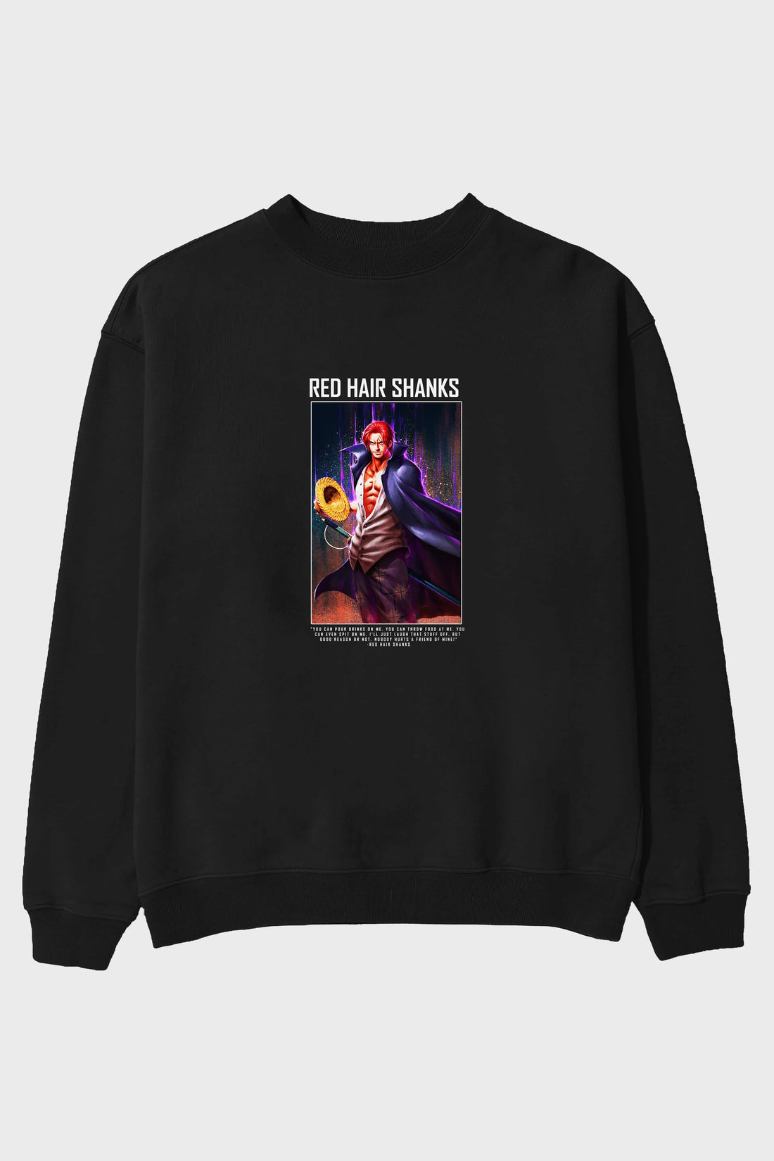 Shanks Ön Baskılı Anime Oversize Sweatshirt Erkek Kadın Unisex