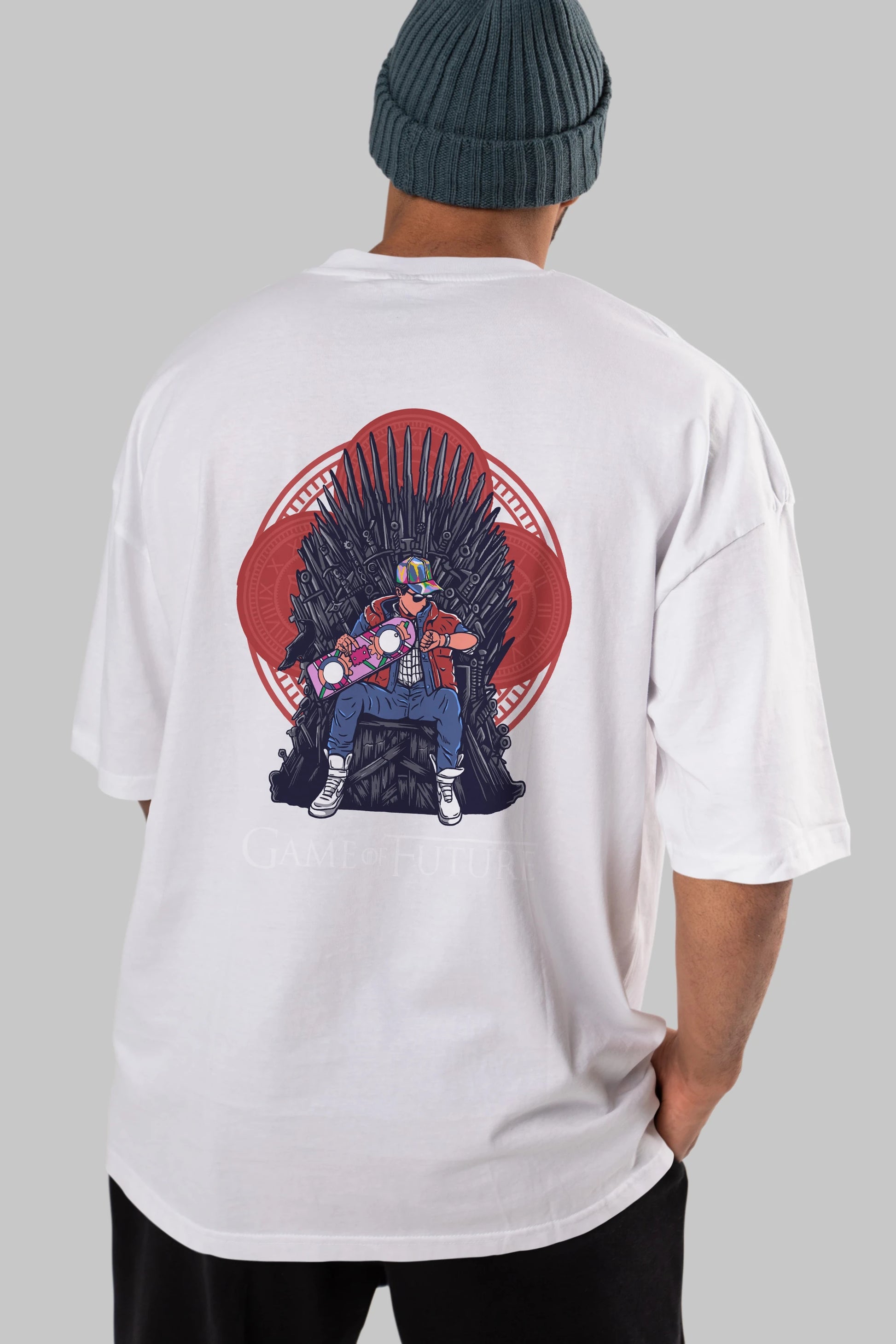 Game Of Future Arka Baskılı Oversize t-shirt Erkek Kadın Unisex %100 Pamuk
