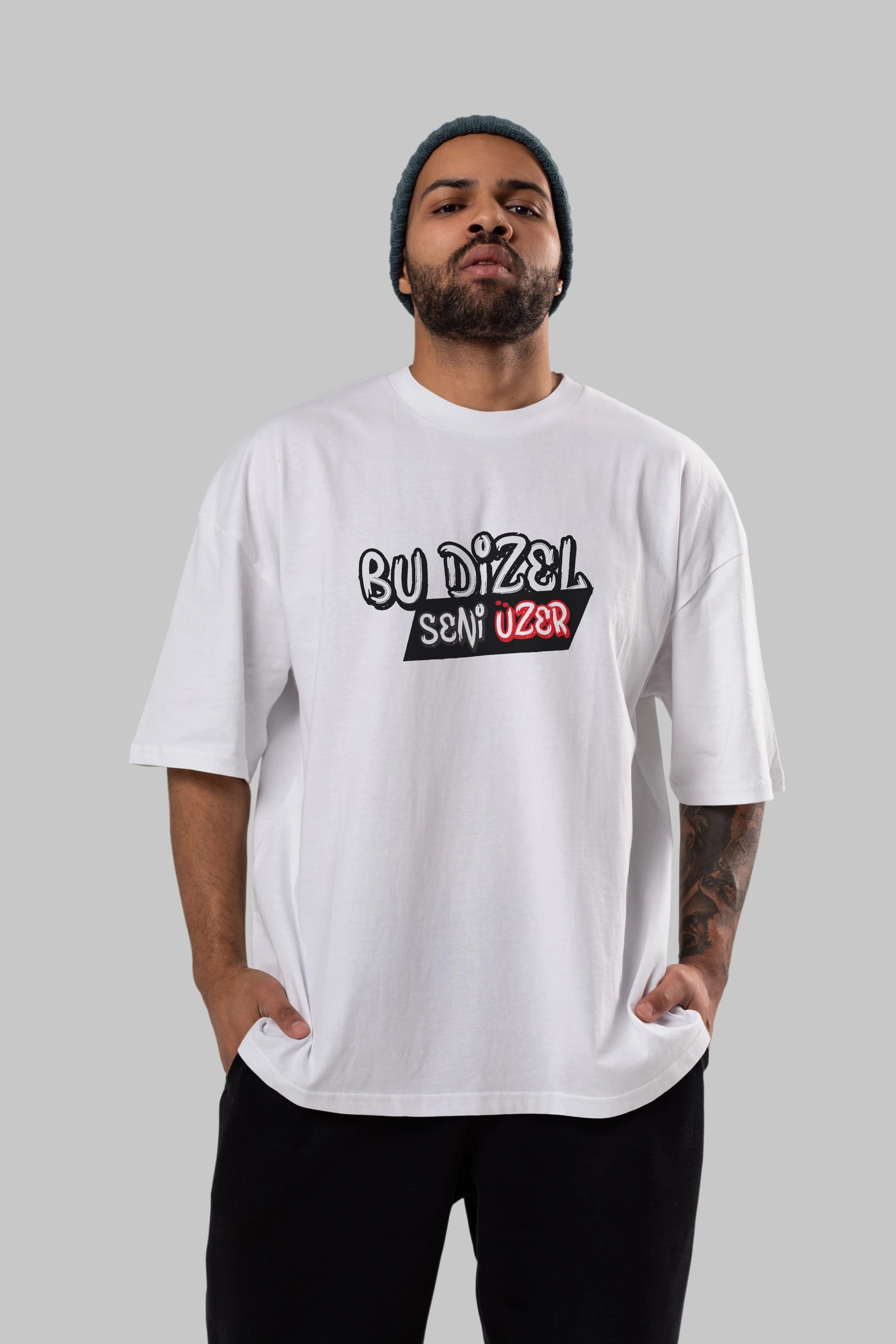 Bu Dizel Seni Üzer Ön Baskılı Oversize t-shirt %100 pamuk Erkek Kadın Unisex
