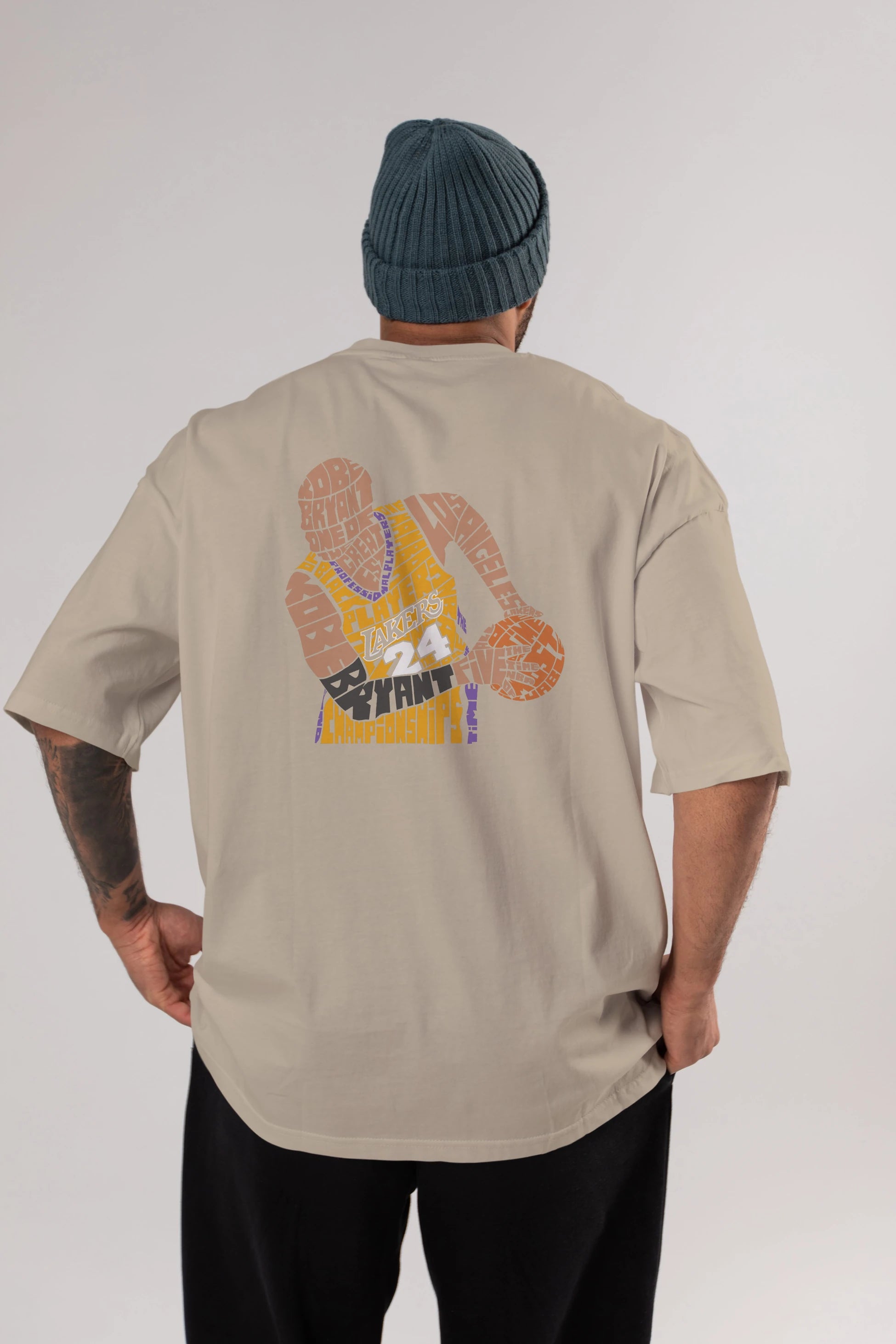 Kobe Bryant Arka Baskılı Oversize t-shirt %100 pamuk Erkek Kadın Unisex