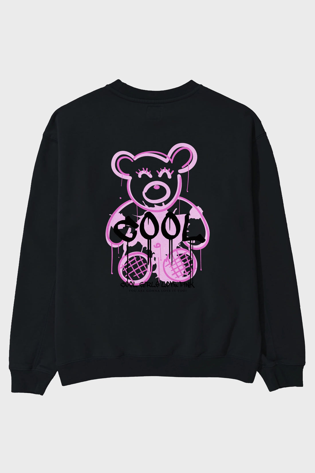 Cool Bear Arka Baskılı Oversize Sweatshirt Erkek Kadın Unisex
