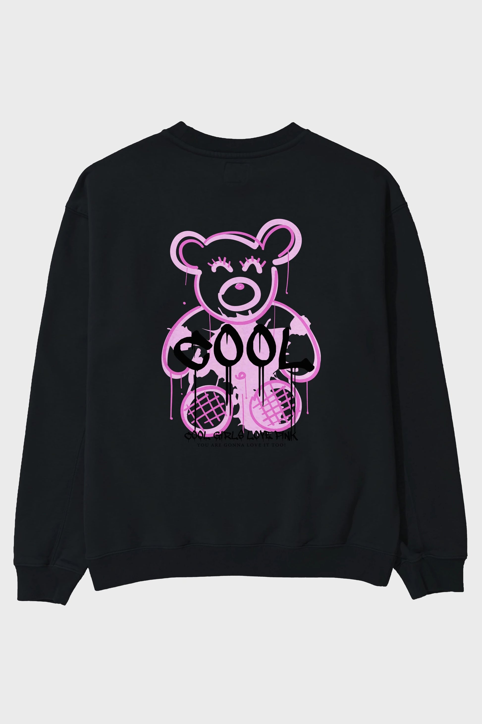 Cool Bear Arka Baskılı Oversize Sweatshirt Erkek Kadın Unisex