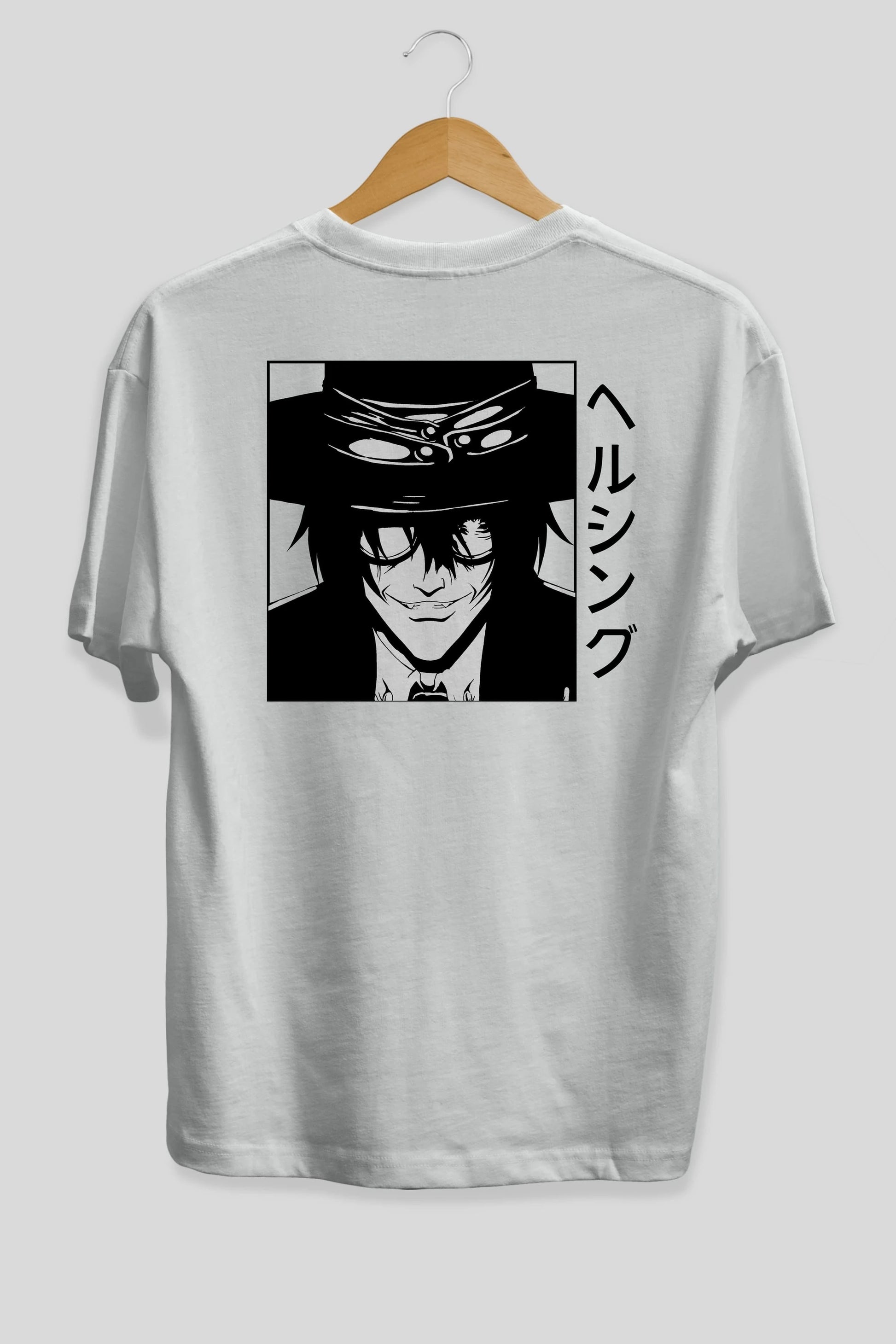 Alucard 1 Anime Arka Baskılı Oversize t-shirt Erkek Kadın Unisex