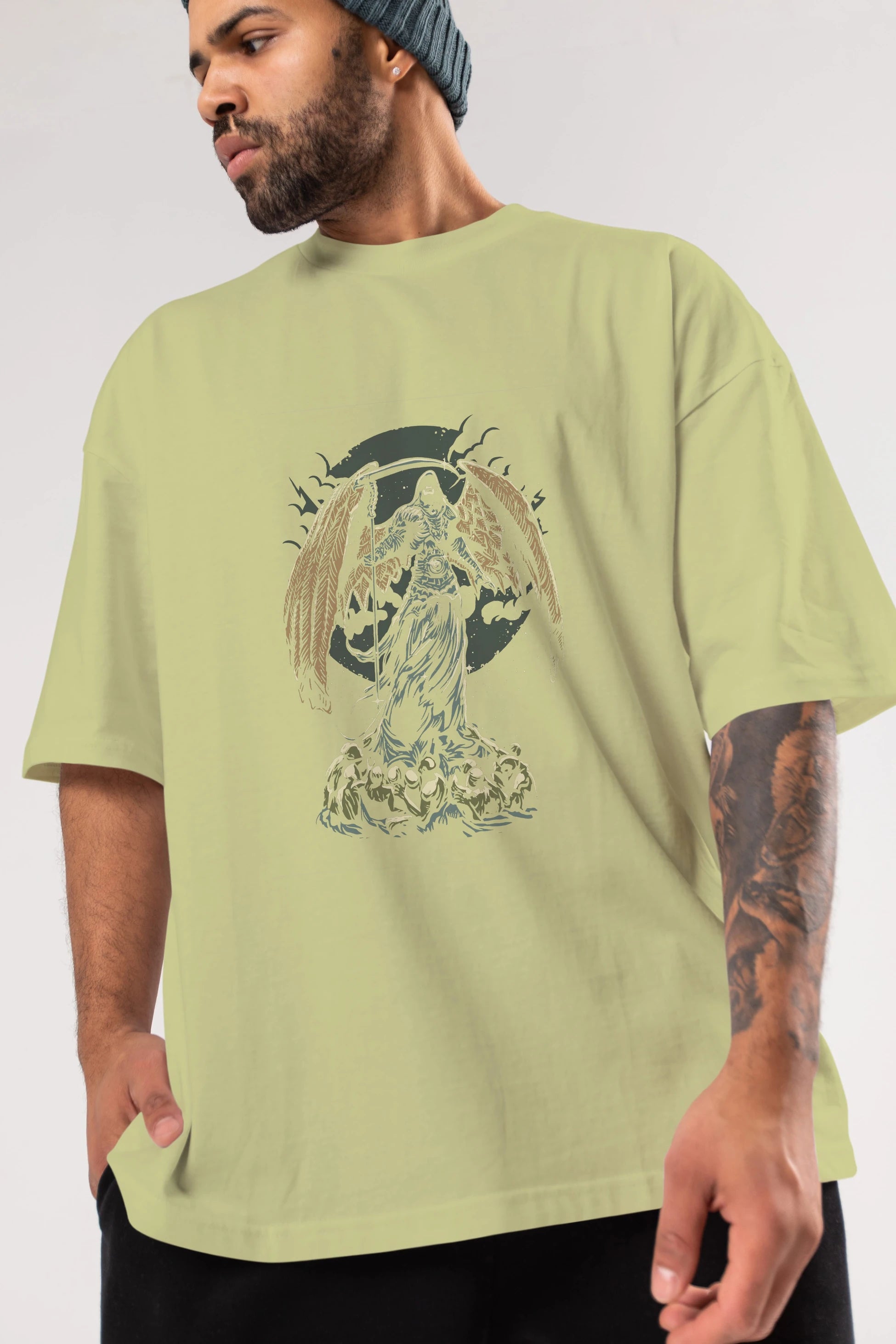 Darkness Ön Baskılı Oversize t-shirt Erkek Kadın Unisex %100 Pamuk tişort