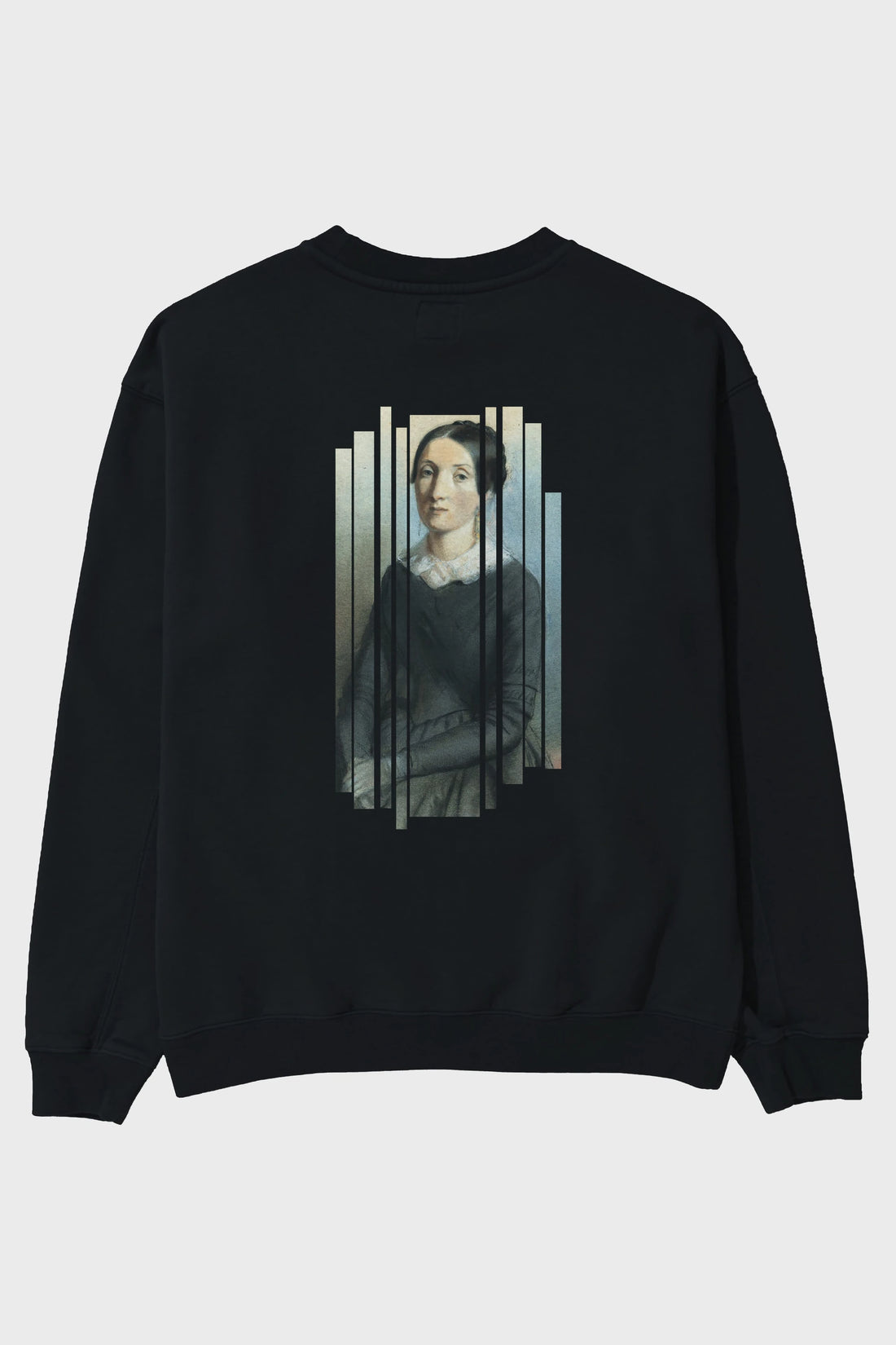 Retro Portre Arka Baskılı Oversize Sweatshirt Erkek Kadın Unisex