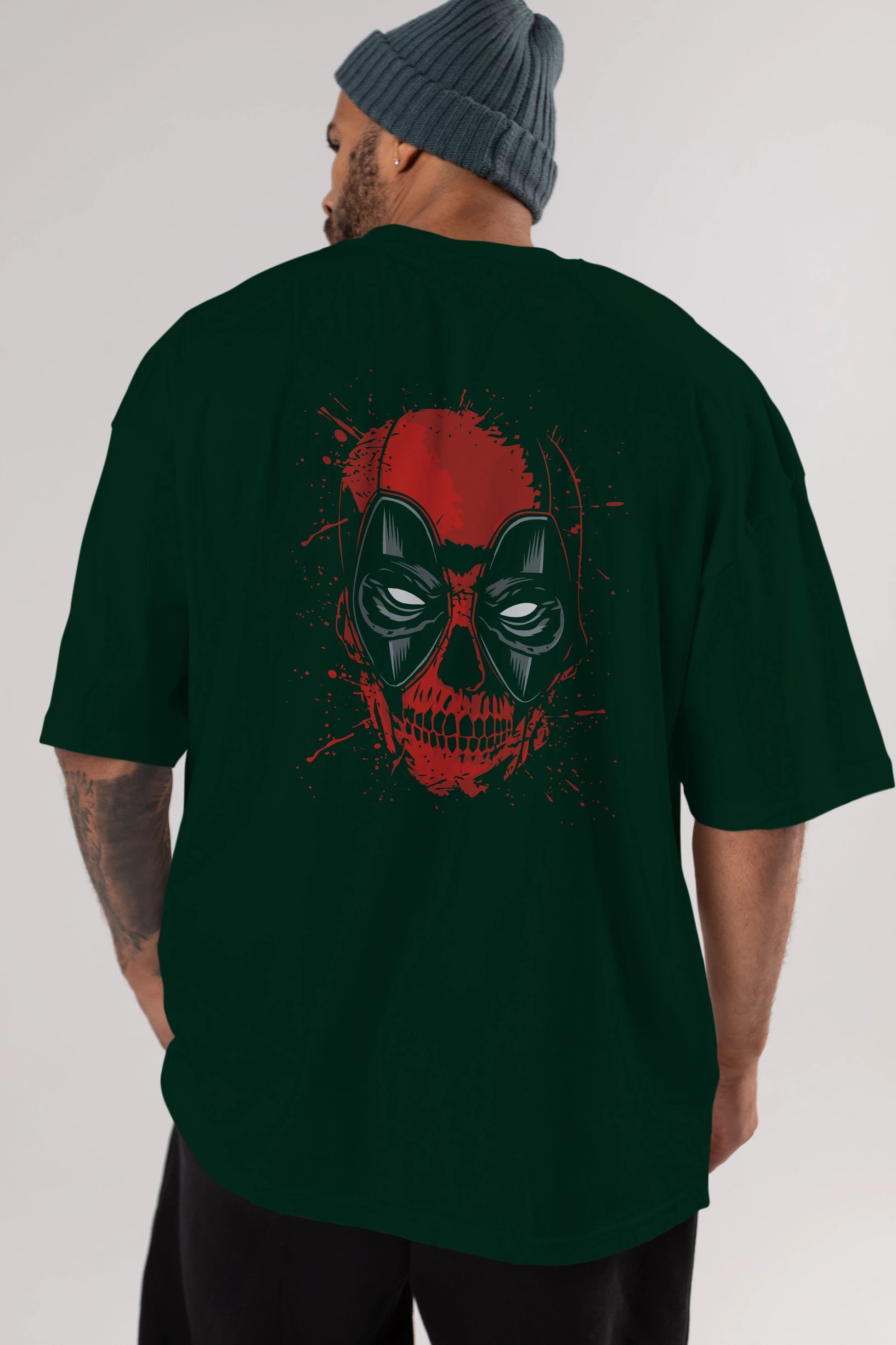 Deadpool (3) Arka Baskılı Oversize t-shirt Erkek Kadın Unisex %100 Pamuk Bisiklet Yaka tişort