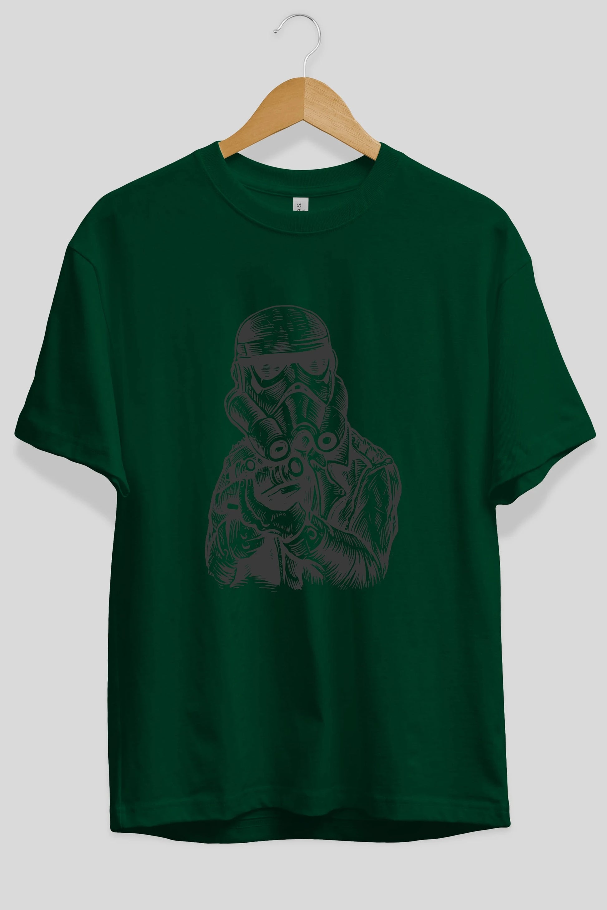 Punktrooper Ön Baskılı Oversize t-shirt Erkek Kadın Unisex %100 Pamuk tişort