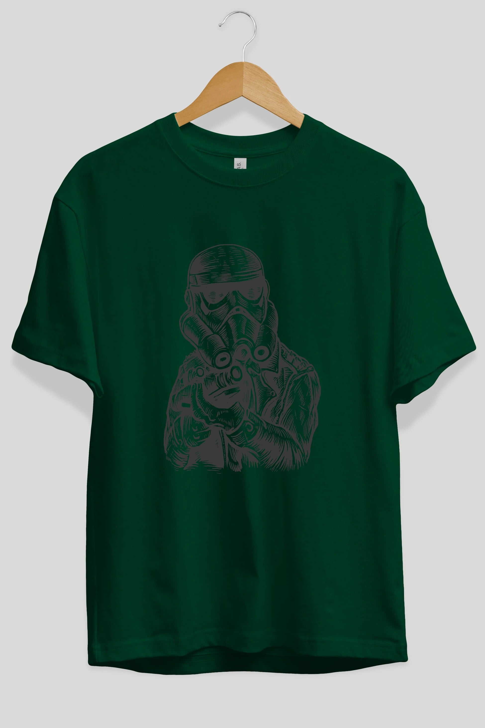 Punktrooper Ön Baskılı Oversize t-shirt Erkek Kadın Unisex %100 Pamuk tişort