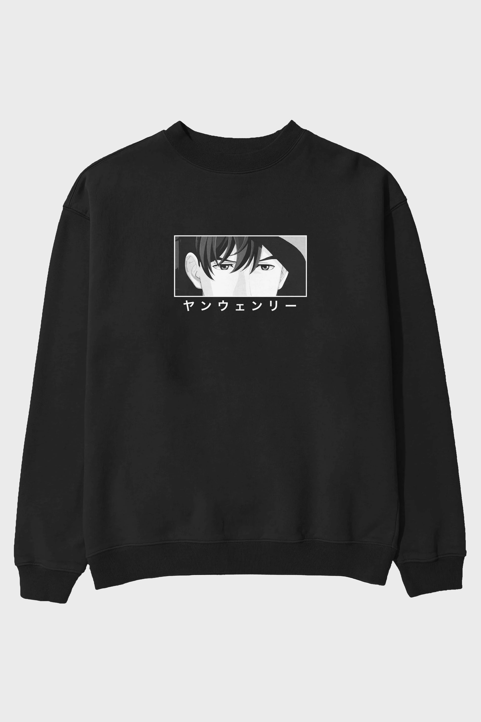 Wen-li Yang 1 Anime Ön Baskılı Oversize Sweatshirt Erkek Kadın Unisex