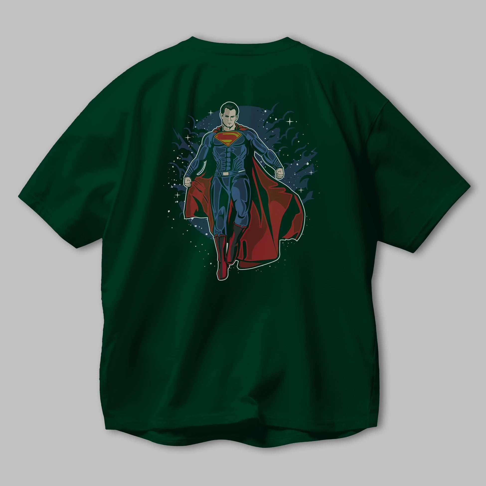 SUPERMAN Arka Baskılı Oversize t-shirt Erkek Kadın Unisex %100 Pamuk