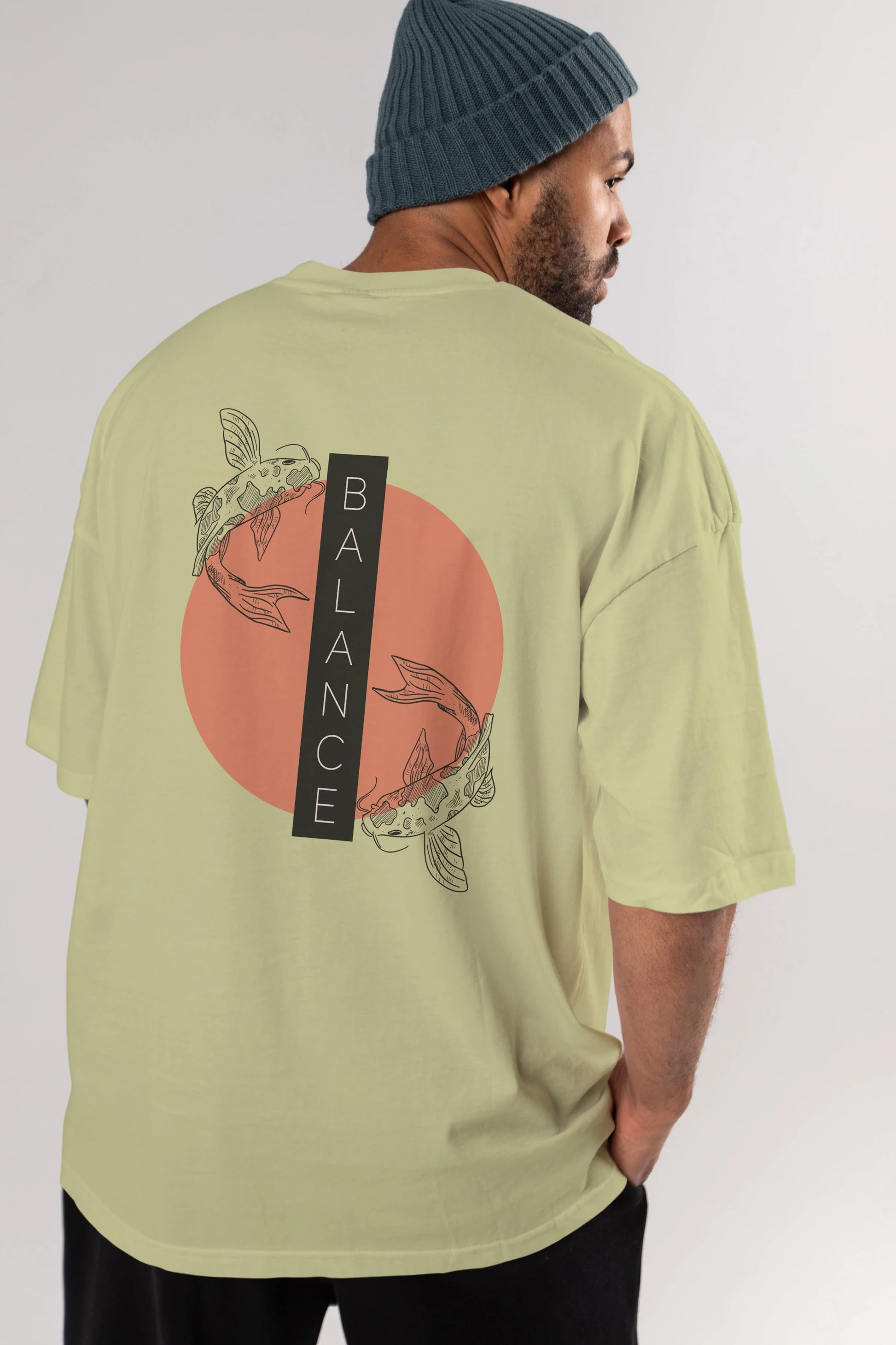 Balance 2 Yazılı Arka Baskılı Oversize t-shirt Erkek Kadın Unisex