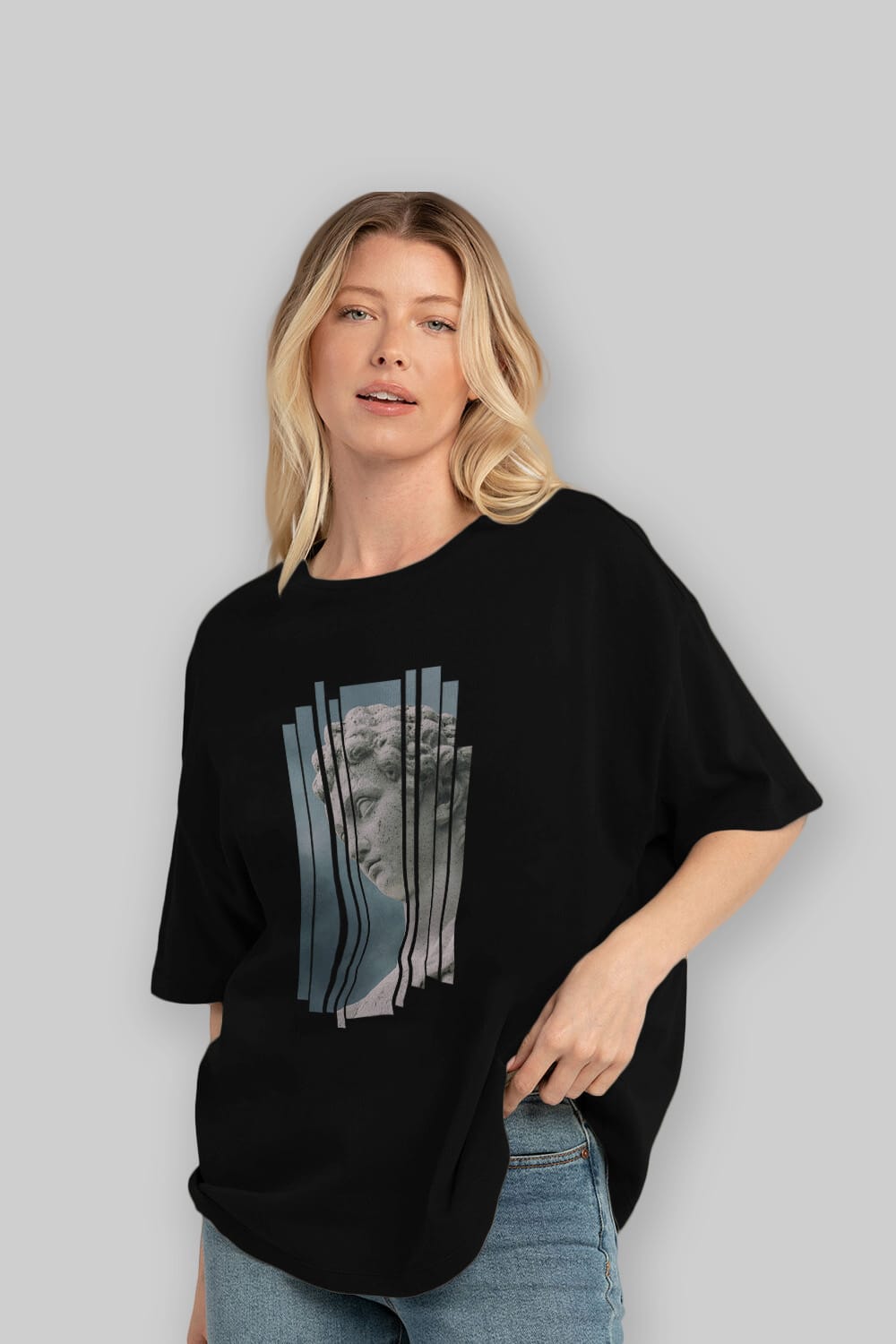 Aesthetic Sculpture Art Ön Baskılı Oversize t-shirt Erkek Kadın Unisex