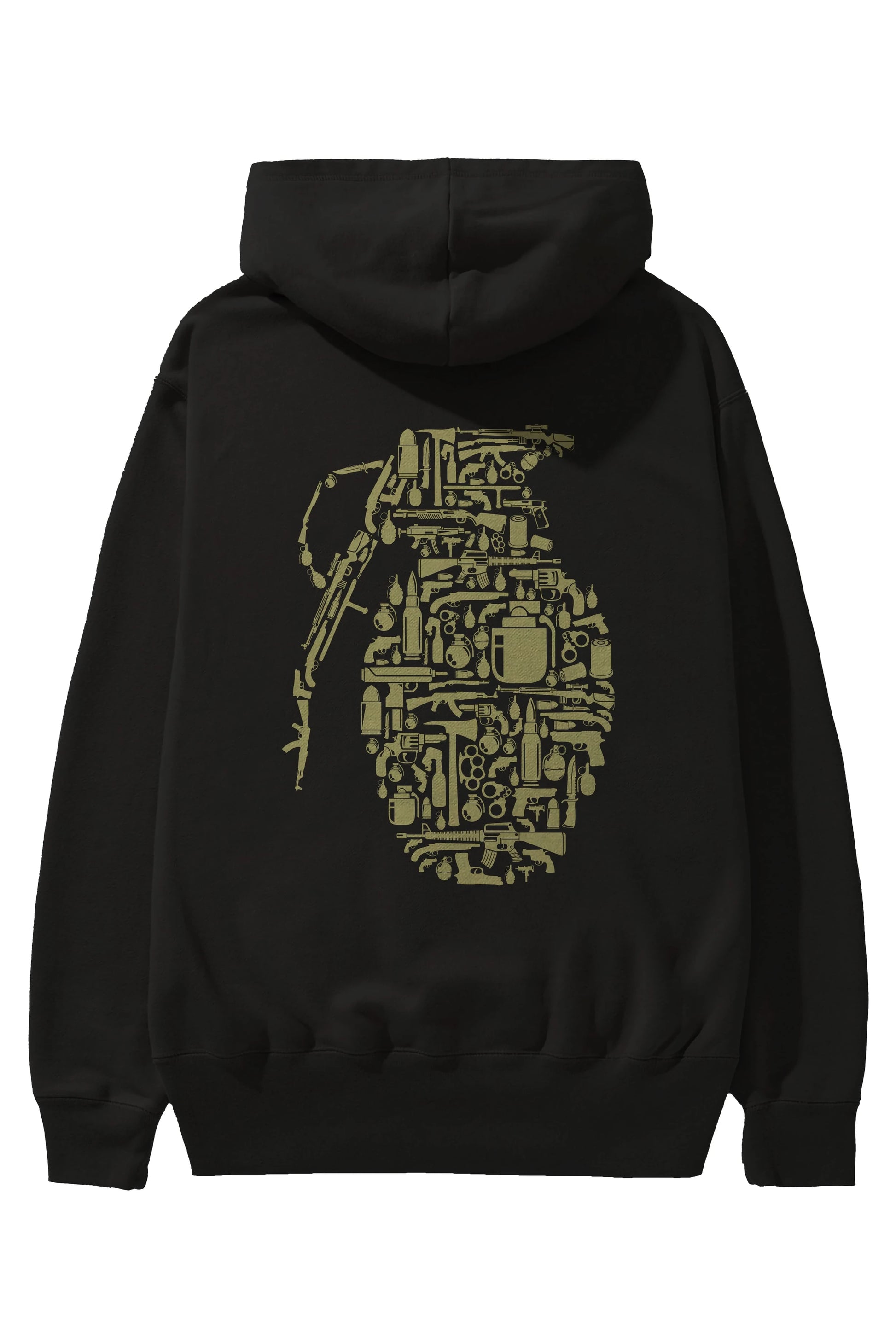 Grenade Arka Baskılı Hoodie Oversize Kapüşonlu Sweatshirt Erkek Kadın Unisex