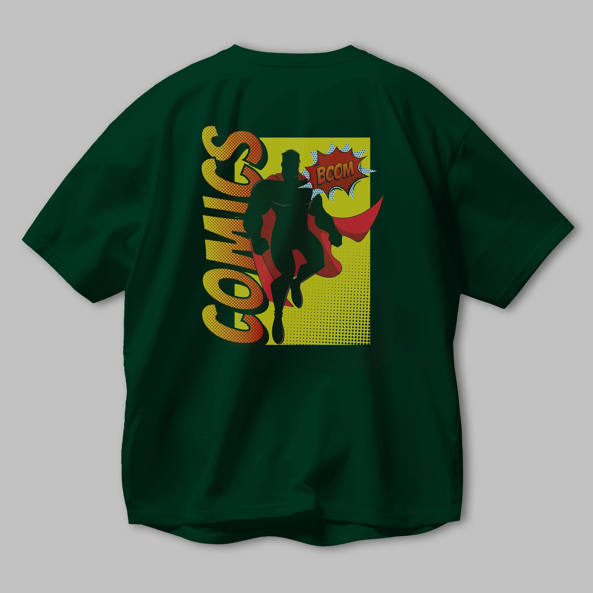 Comics Boom Arka Baskılı Oversize t-shirt Erkek Kadın Unisex