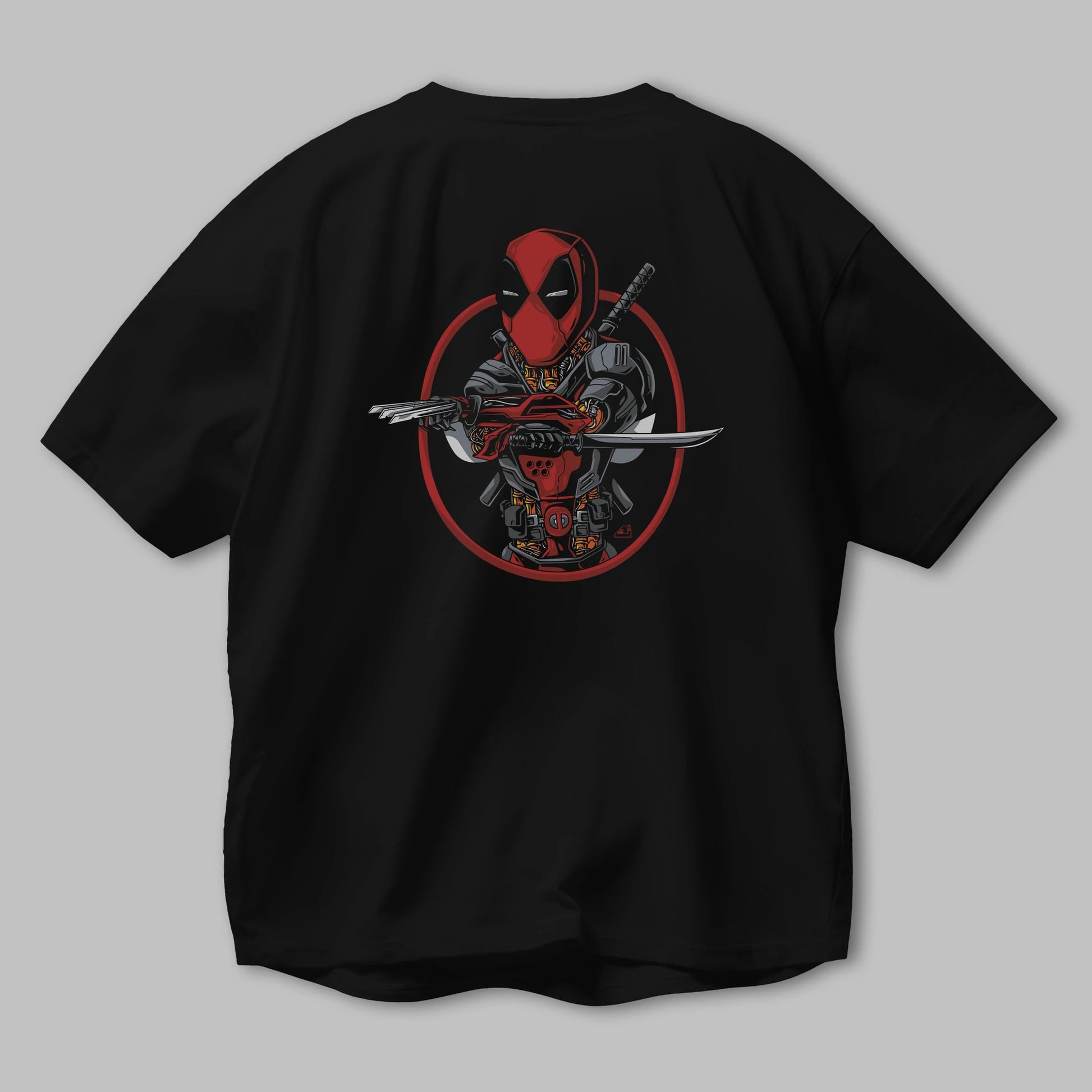 Deadpool (5) Arka Baskılı Oversize t-shirt Erkek Kadın Unisex %100 Pamuk Bisiklet Yaka tişort