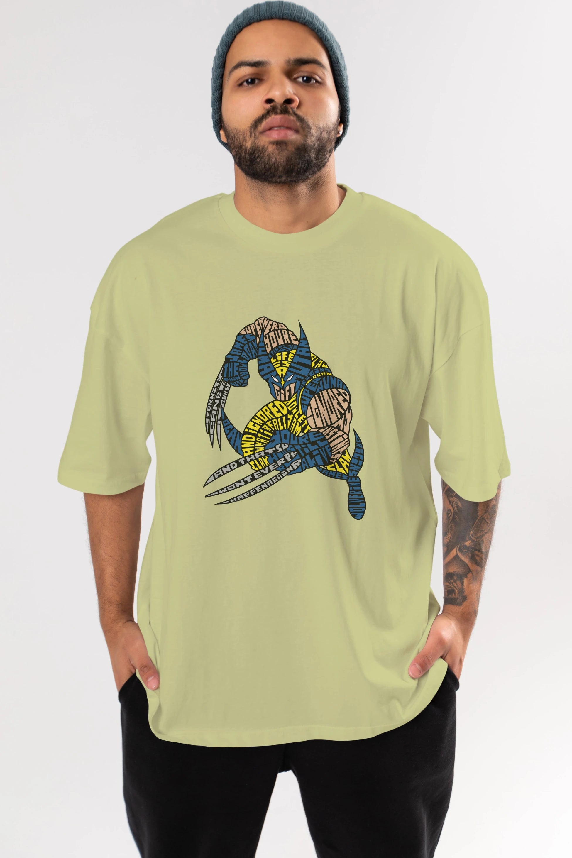 Logan Ön Baskılı Oversize t-shirt %100 pamuk Erkek Kadın Unisex