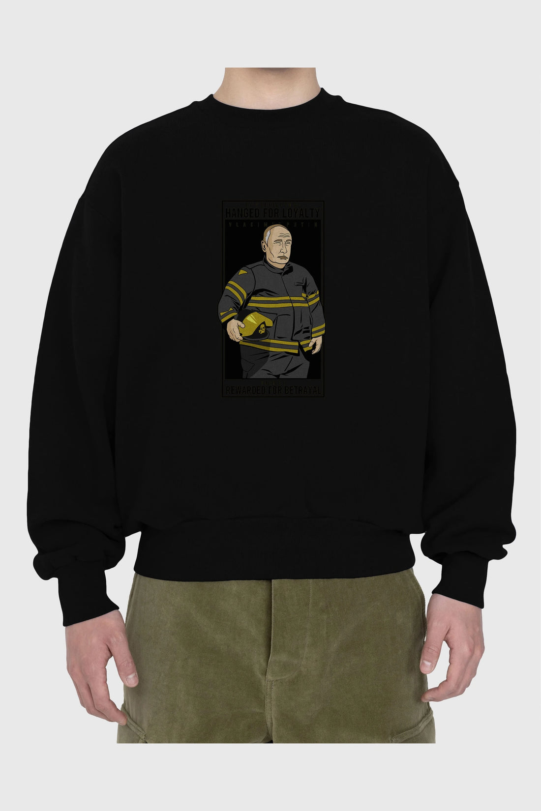 Putin Fireman Ön Baskılı Oversize Sweatshirt Erkek Kadın Unisex