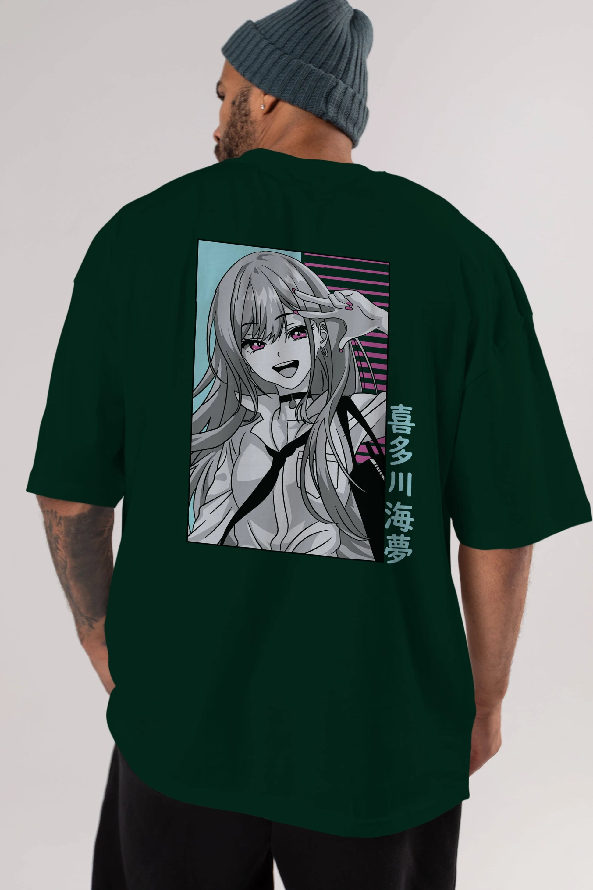 Marin Kitagawa 1 Anime Arka Baskılı Oversize t-shirt Erkek Kadın Unisex