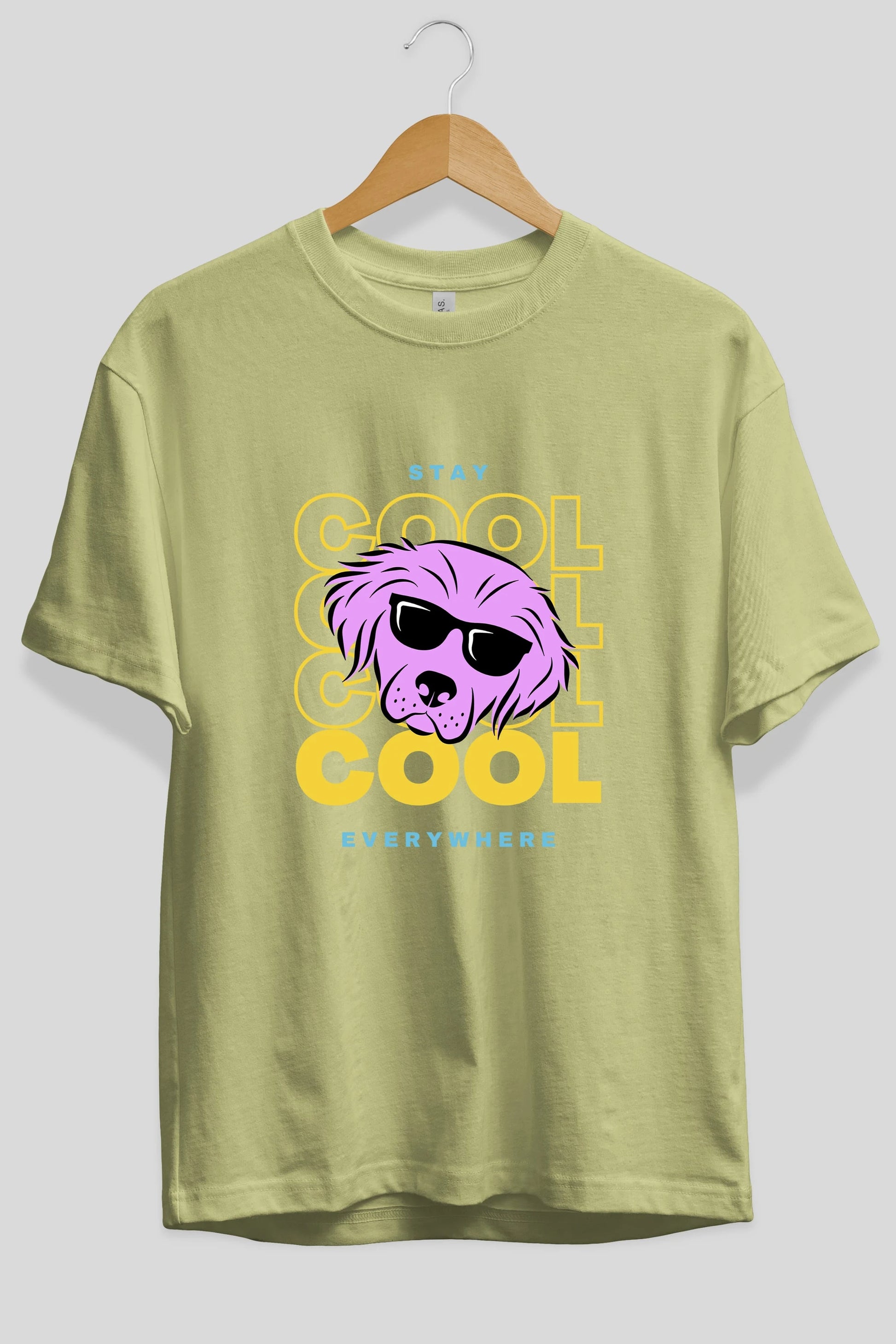 Cool Dog 2 Ön Baskılı Oversize t-shirt Erkek Kadın Unisex