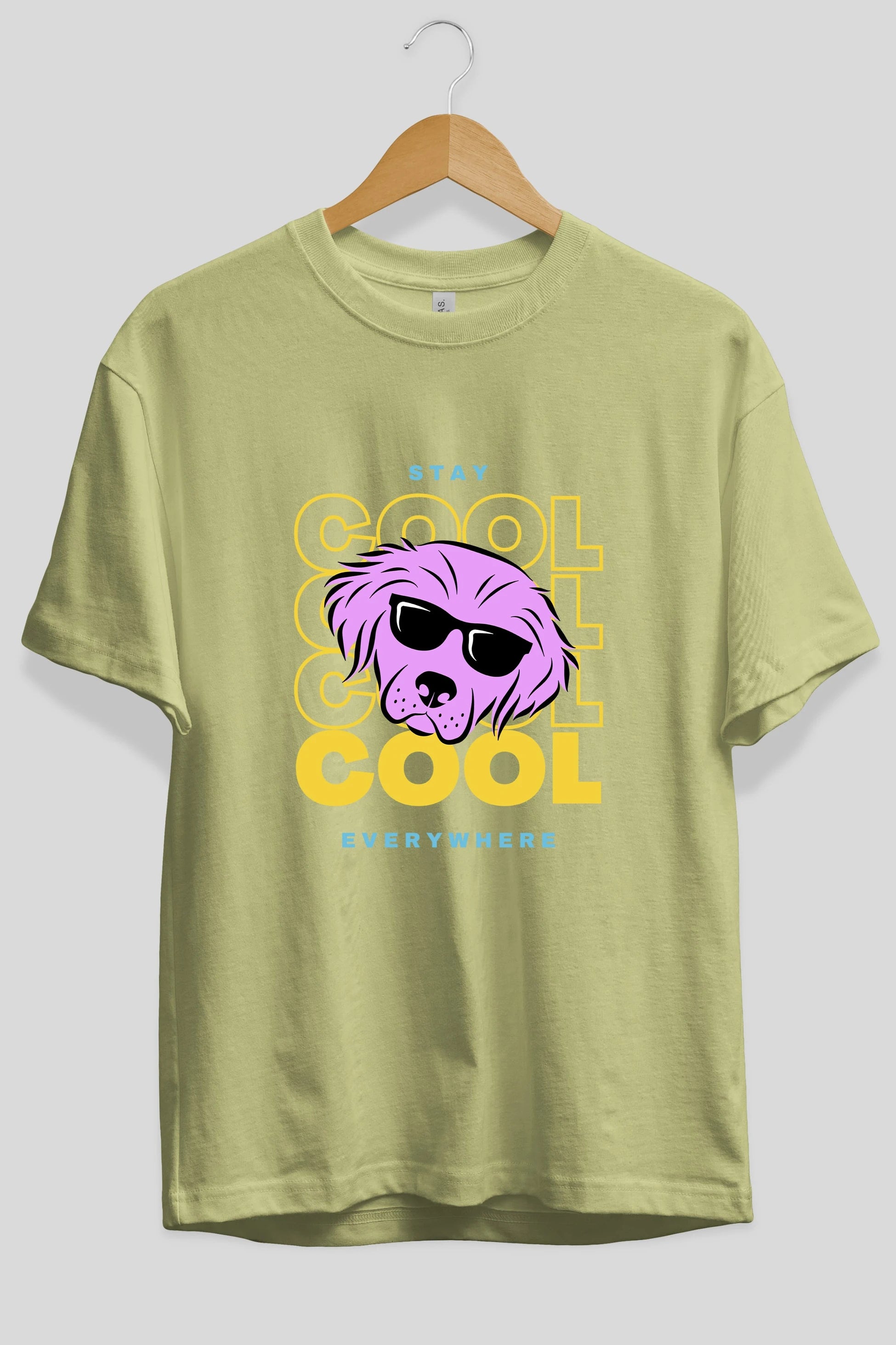 Cool Dog 2 Ön Baskılı Oversize t-shirt Erkek Kadın Unisex