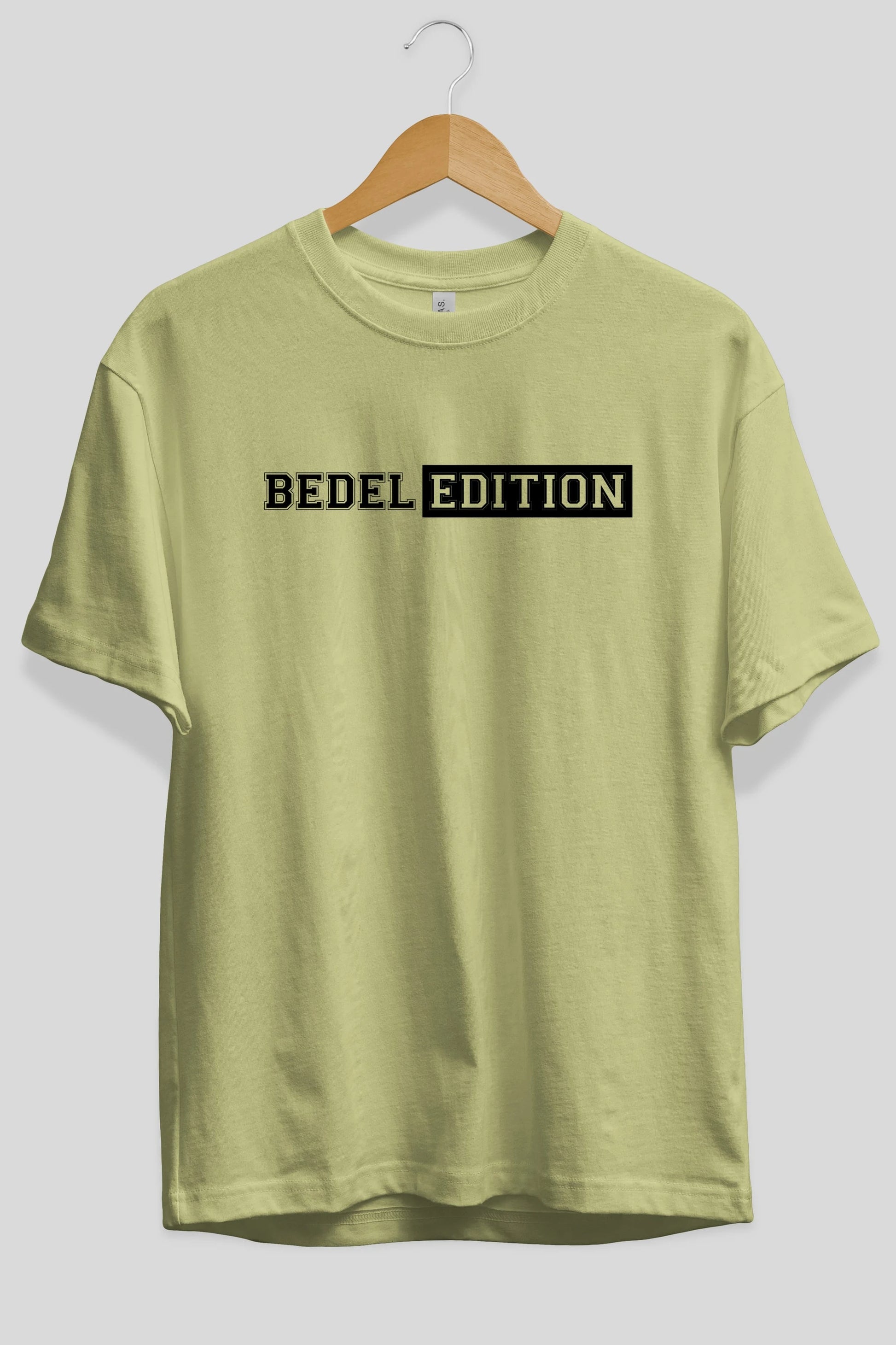 Bedel Edition Ön Baskılı Oversize t-shirt %100 pamuk Erkek Kadın Unisex