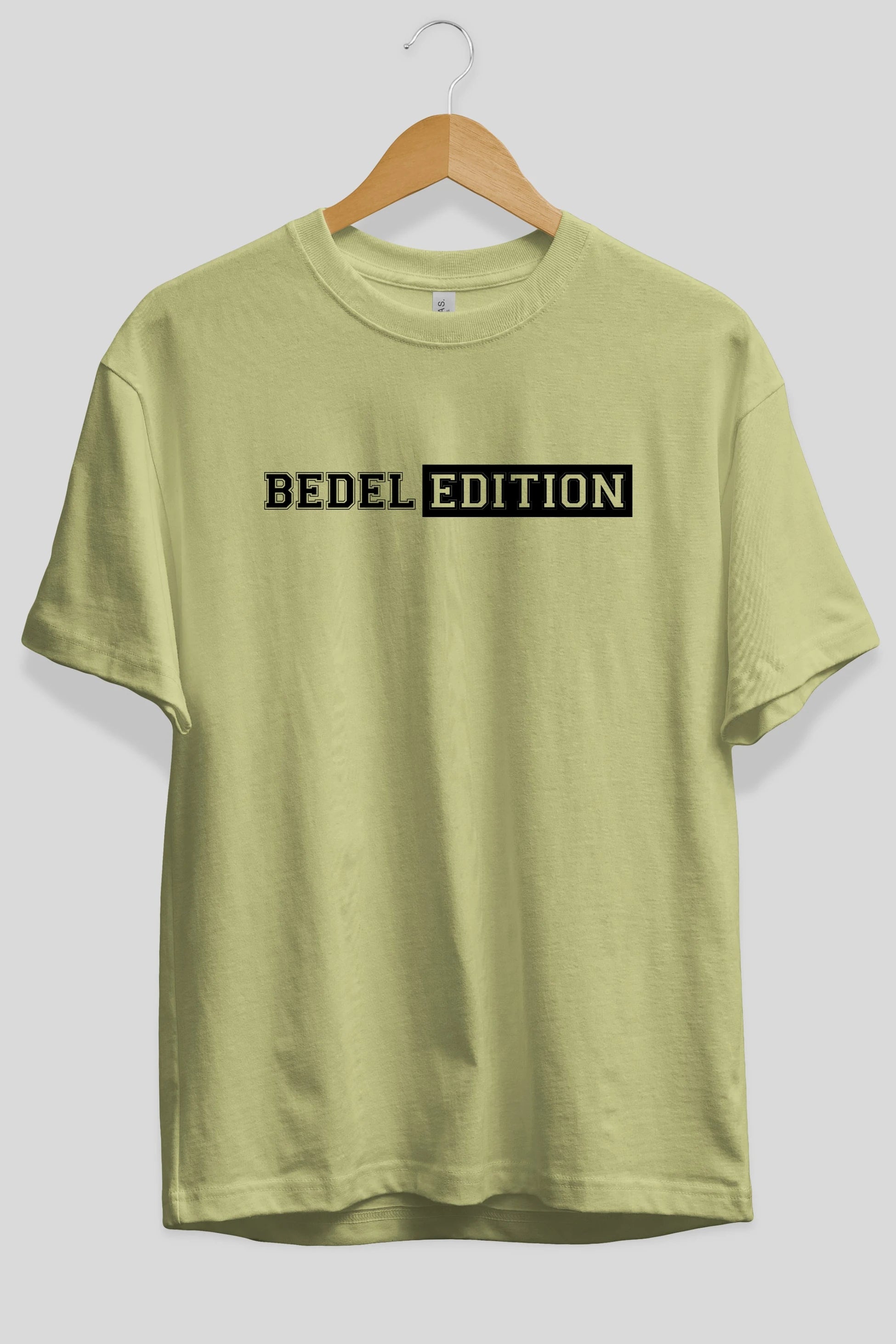 Bedel Edition Ön Baskılı Oversize t-shirt %100 pamuk Erkek Kadın Unisex
