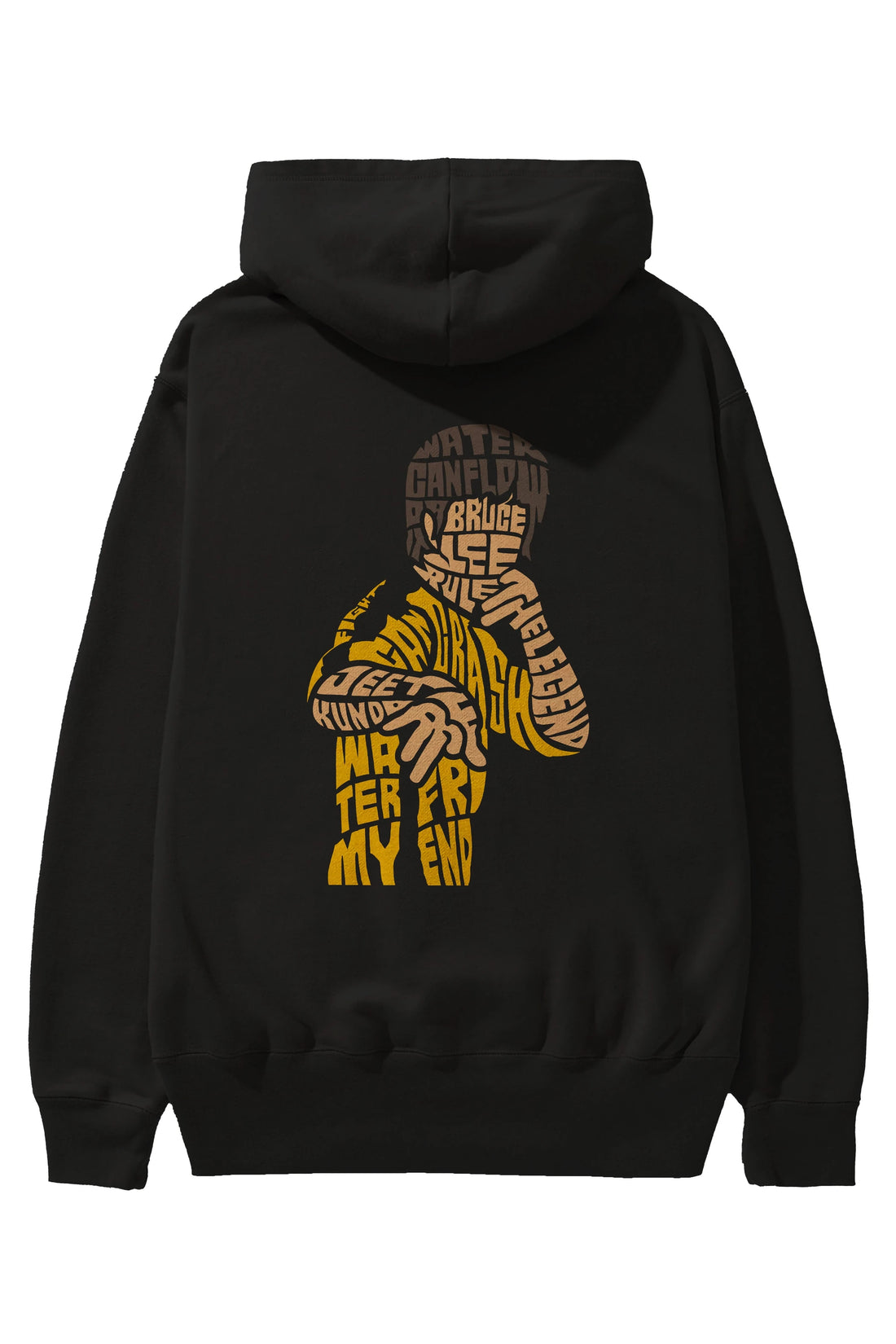 Bruce Lee Arka Baskılı Hoodie Oversize Kapüşonlu Sweatshirt Erkek Kadın Unisex