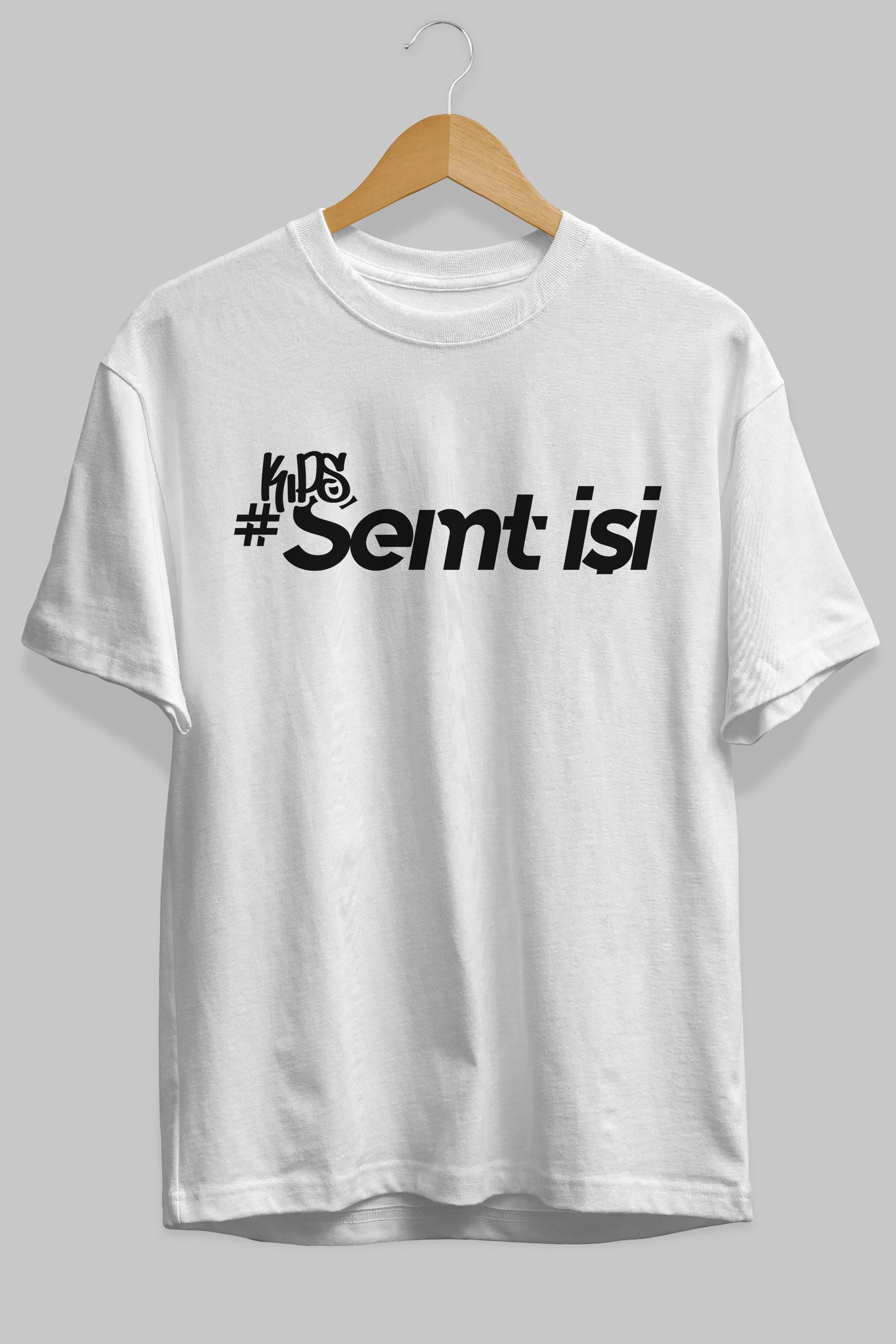 Semt İşi Ön Baskılı Oversize t-shirt %100 pamuk Erkek Kadın Unisex