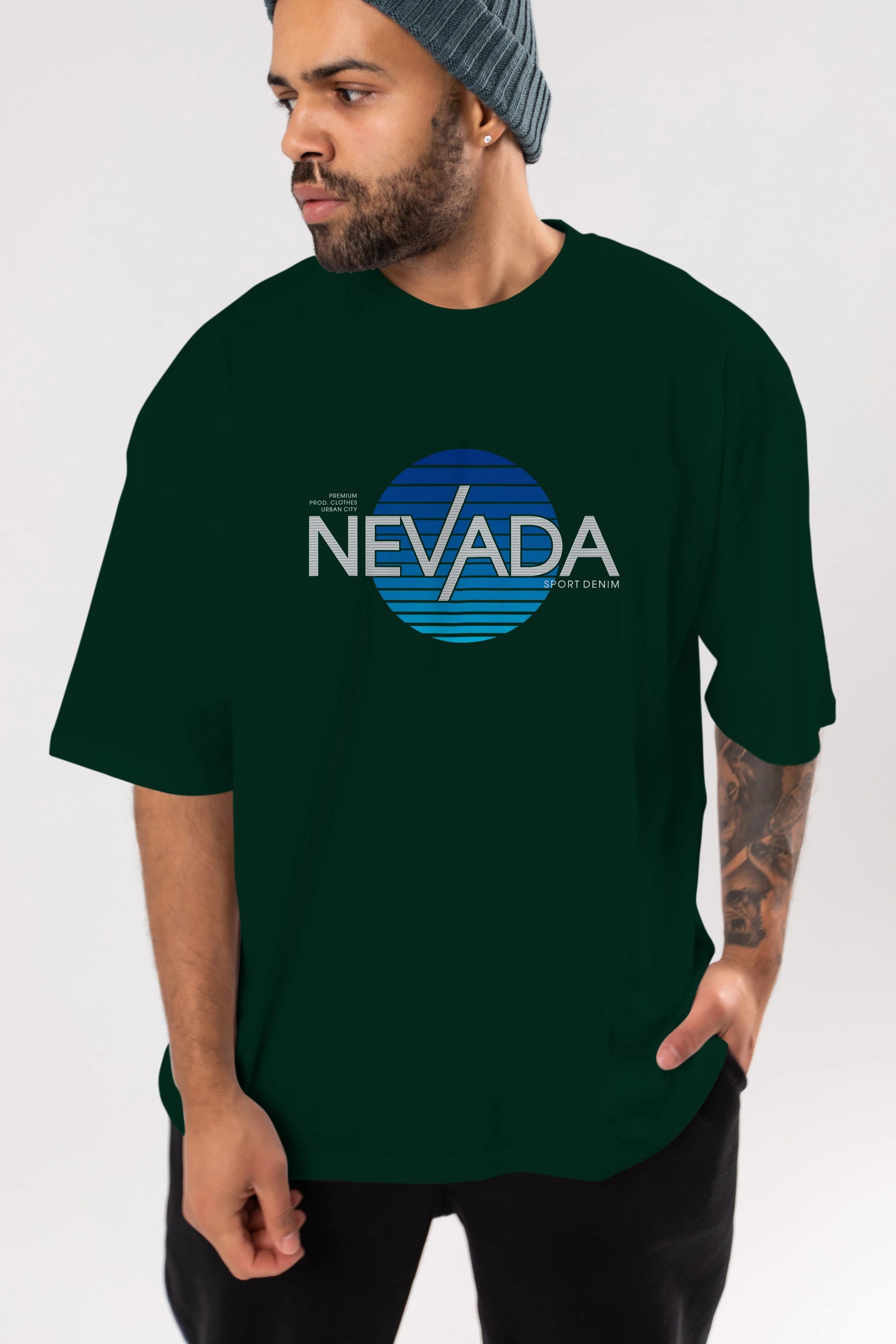 Nevada Ön Baskılı Oversize t-shirt Erkek Kadın Unisex