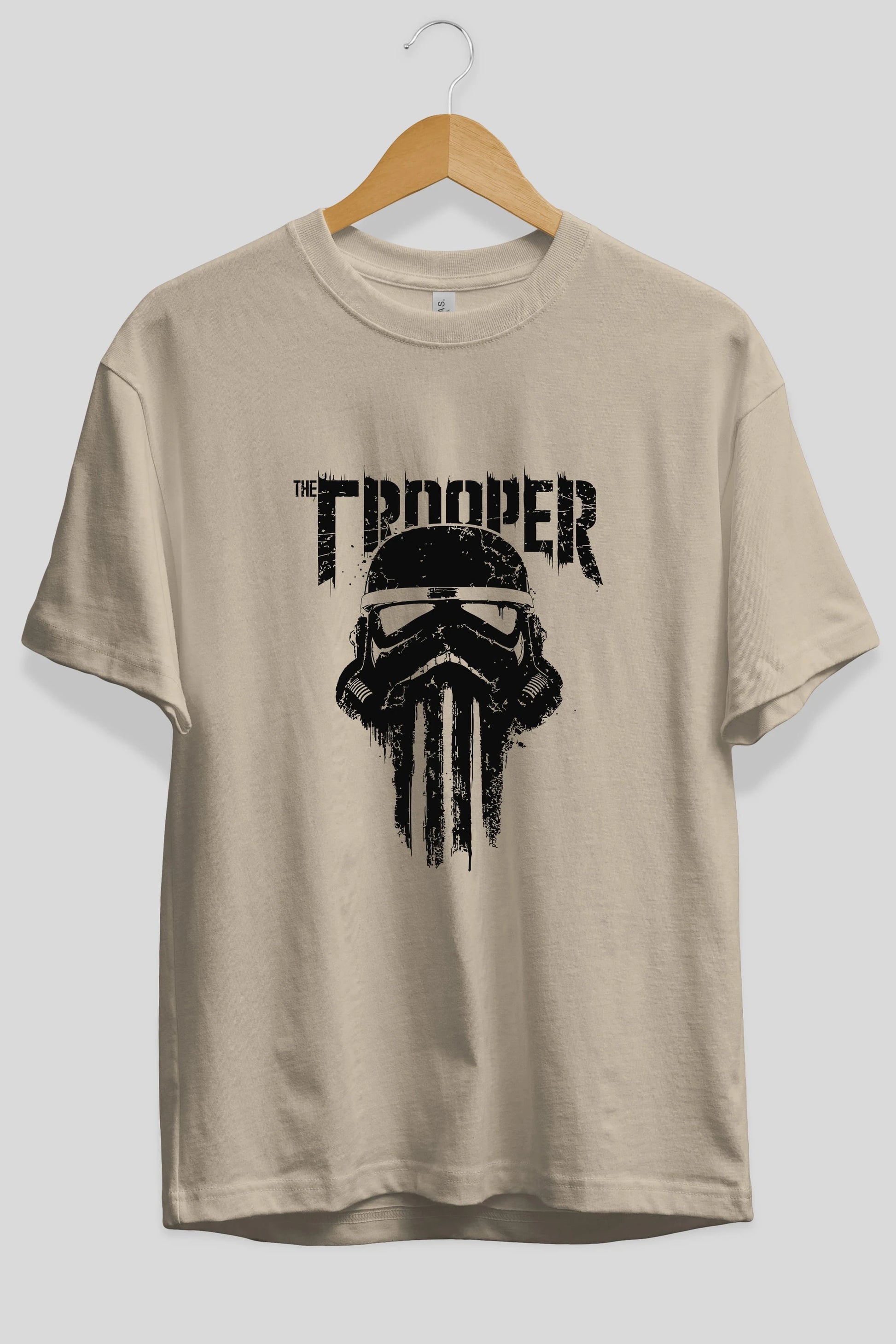 The Trooper Ön Baskılı Oversize t-shirt Erkek Kadın Unisex %100 Pamuk Bisiklet Yaka tişort