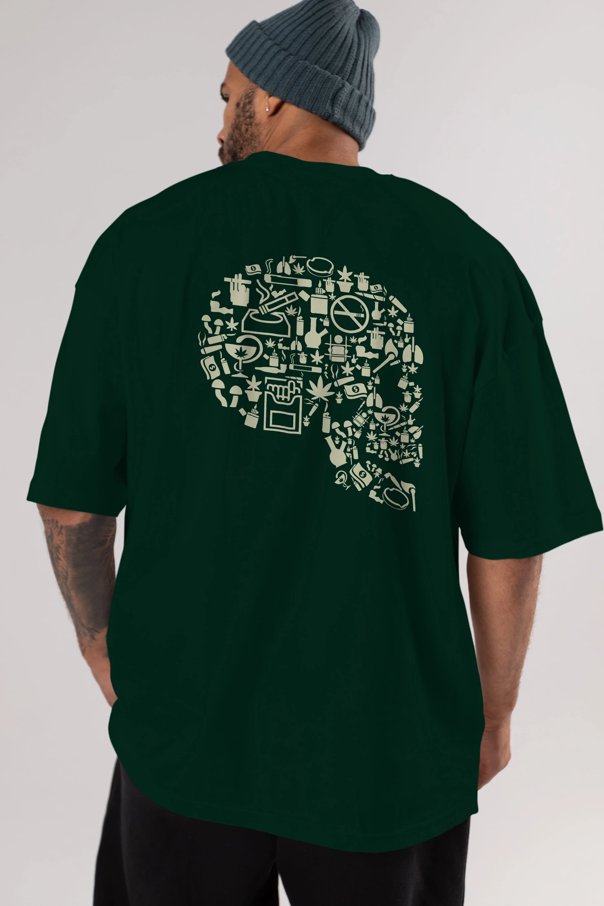 Smoking Kills Arka Baskılı Oversize t-shirt %100 pamuk Erkek Kadın Unisex