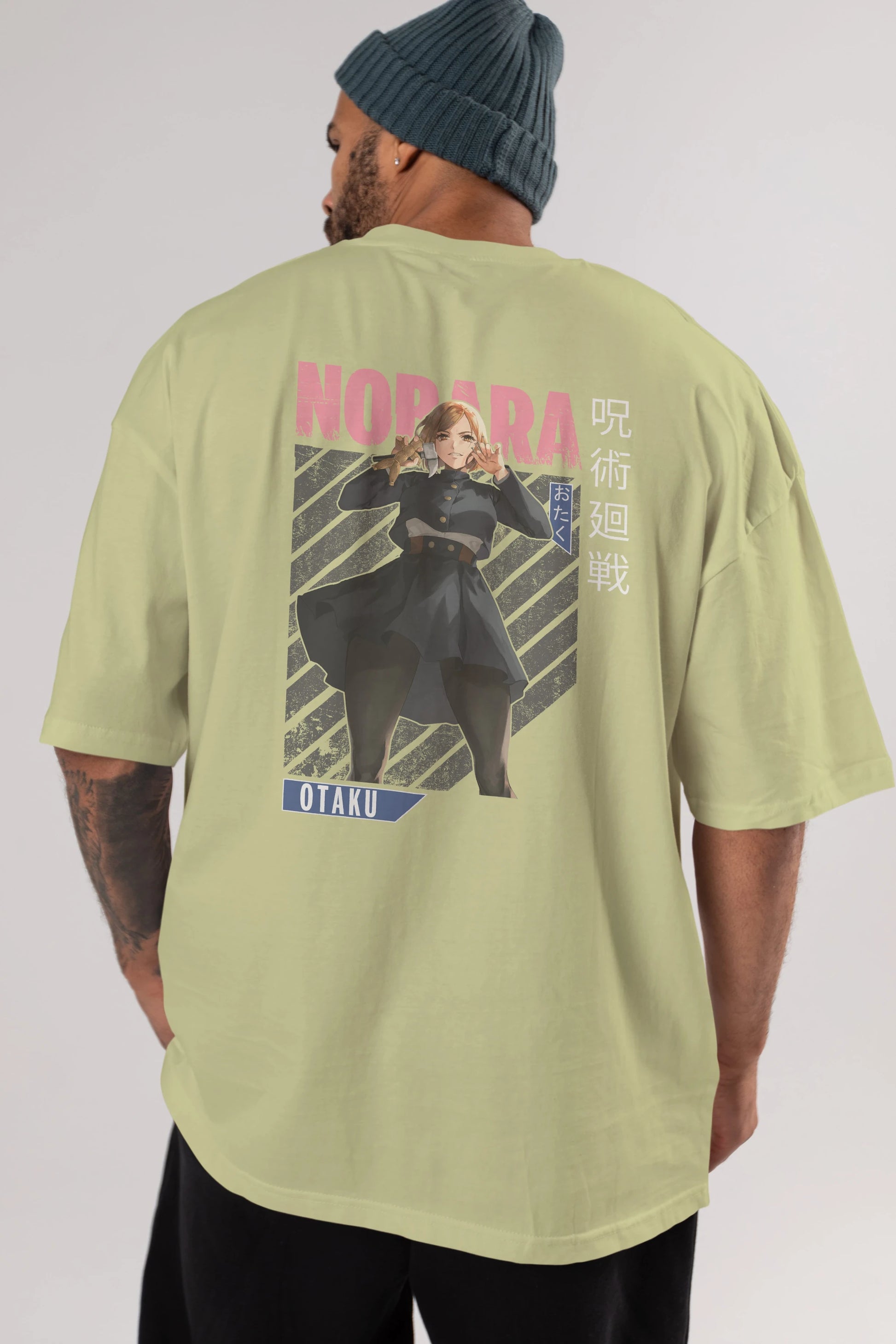 Nobara Kugisaki 4 Anime Arka Baskılı Oversize t-shirt Erkek Kadın Unisex