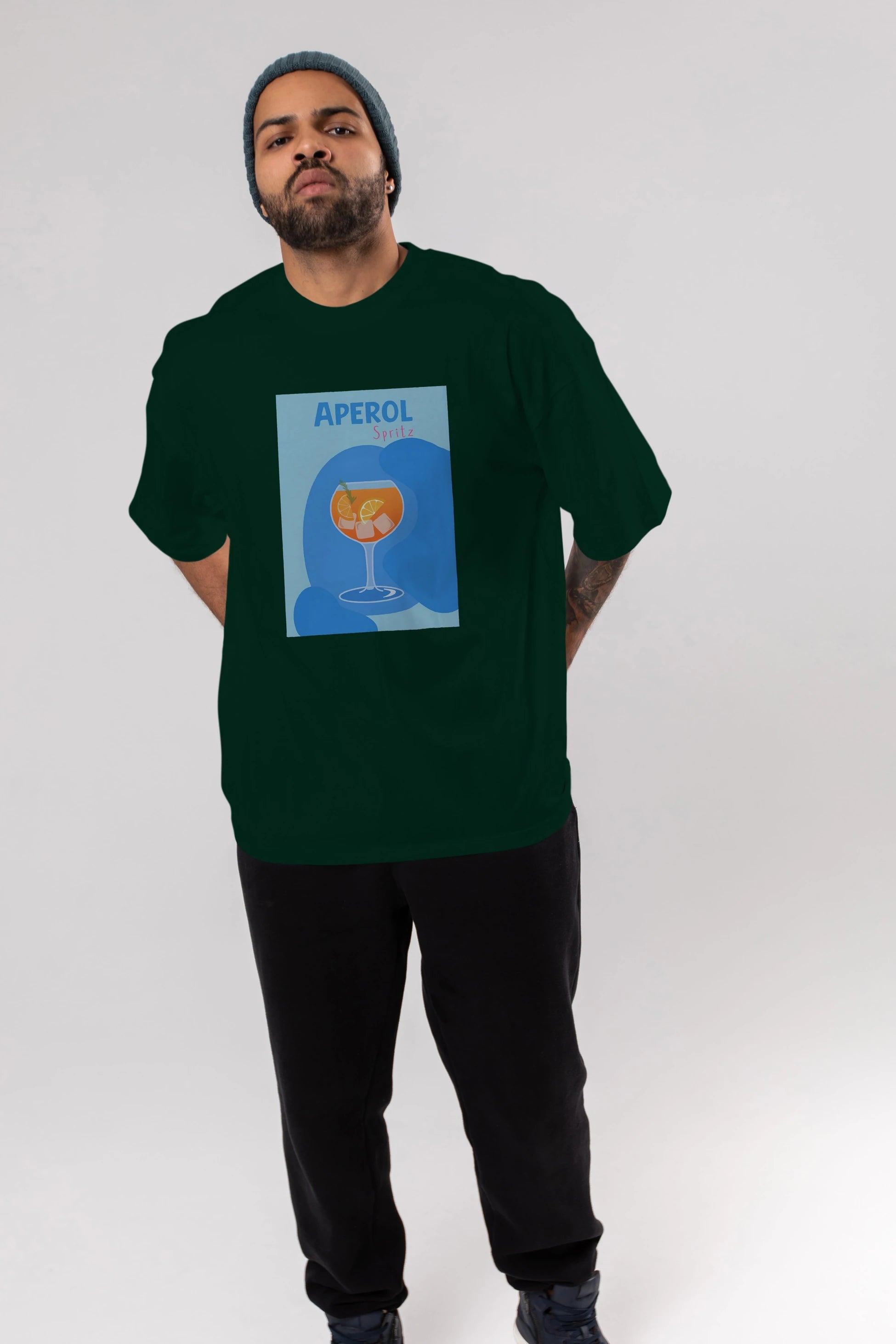 Aperol Spritz 10 Ön Baskılı Oversize t-shirt Erkek Kadın Unisex %100 Pamuk Bisiklet Yaka tişort