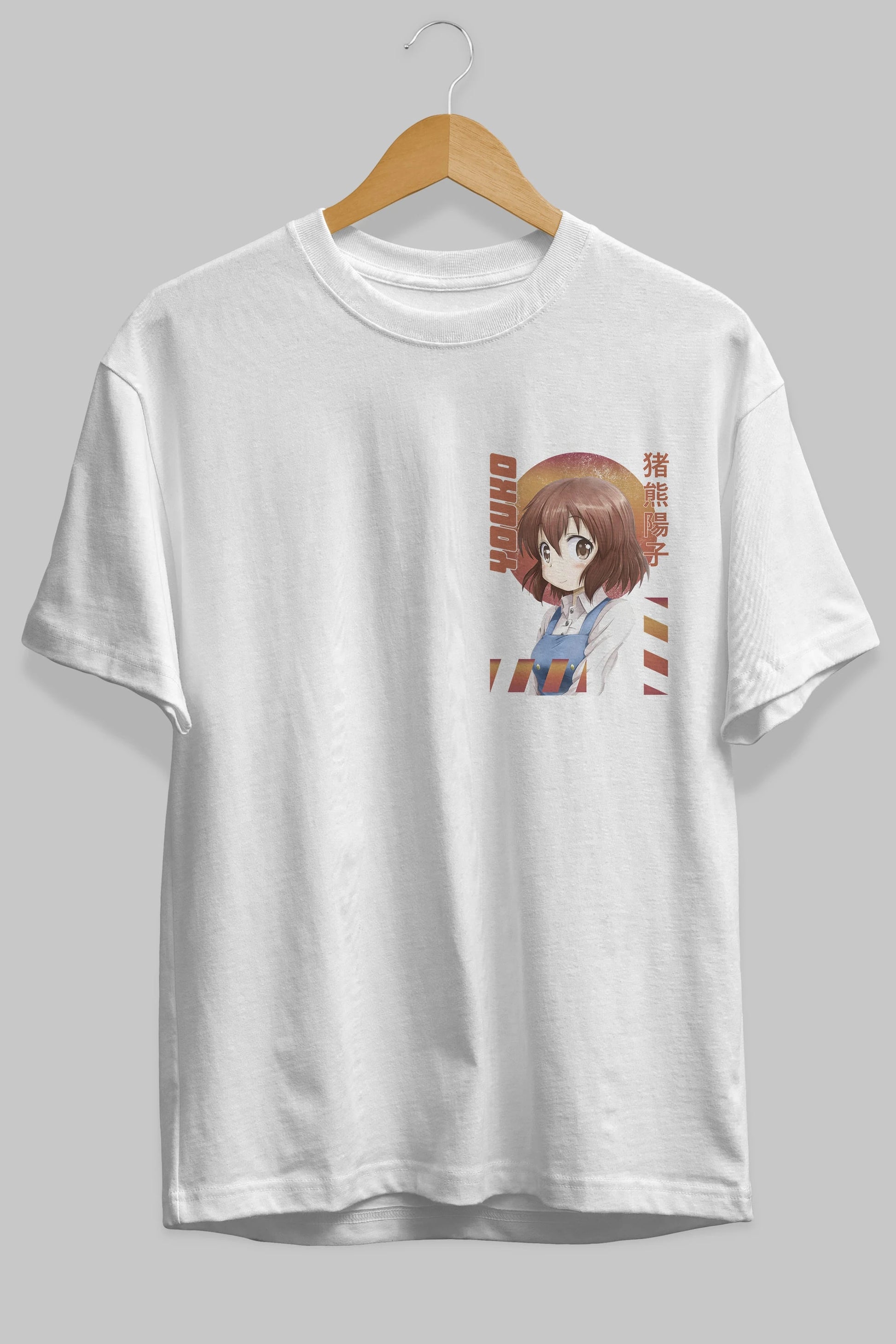 Youko Inokuma 5 Ön Sol Baskılı Oversize t-shirt Erkek Kadın Unisex %100 Pamuk Bisiklet Yaka tişort