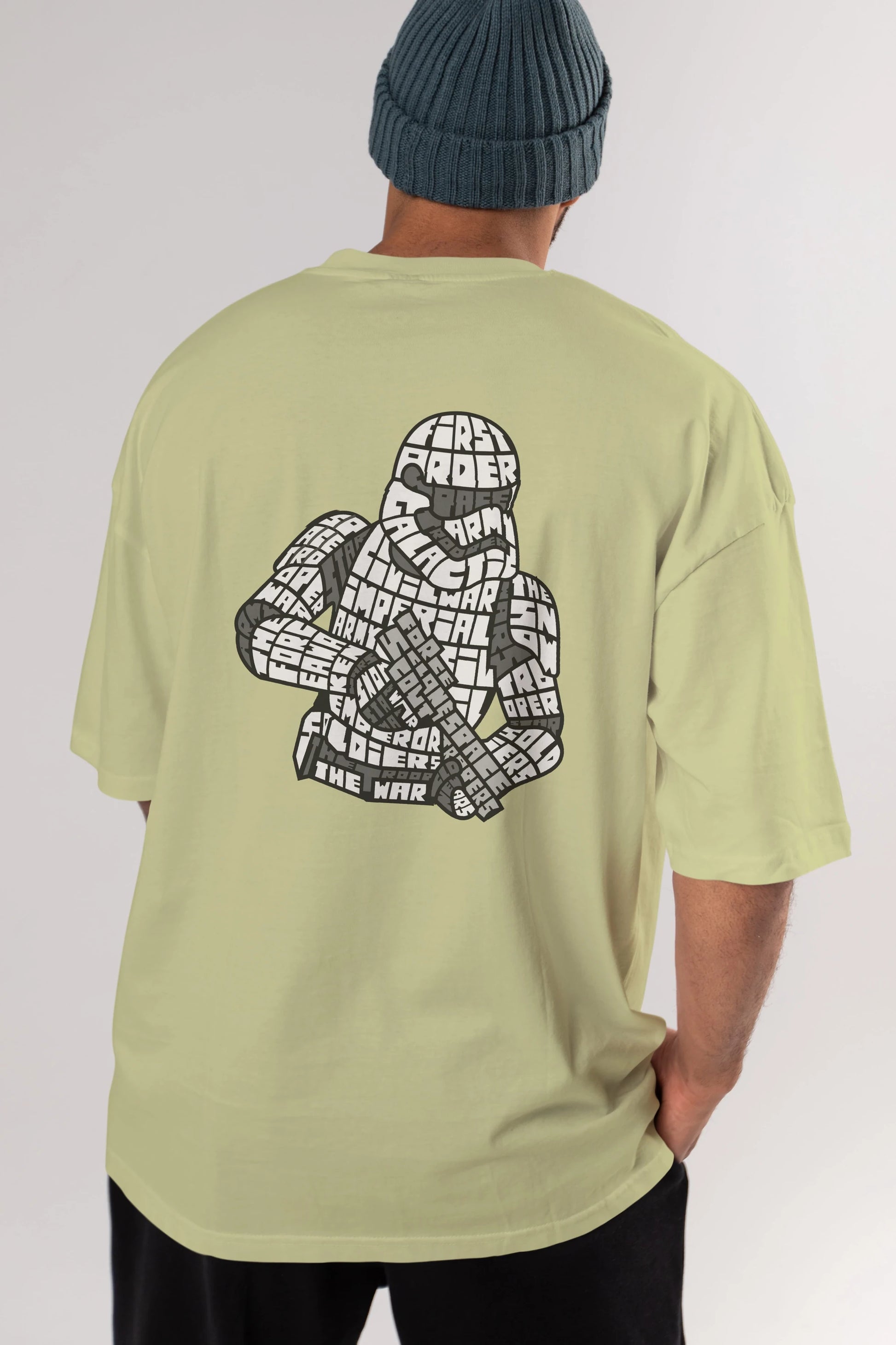 First Order Arka Baskılı Oversize t-shirt %100 pamuk Erkek Kadın Unisex