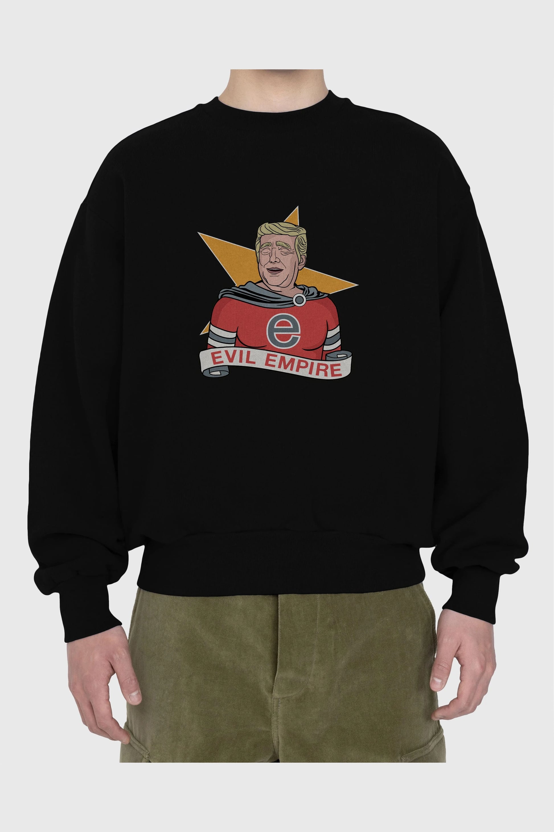 Evil Empire Trump Ön Baskılı Oversize Sweatshirt Erkek Kadın Unisex