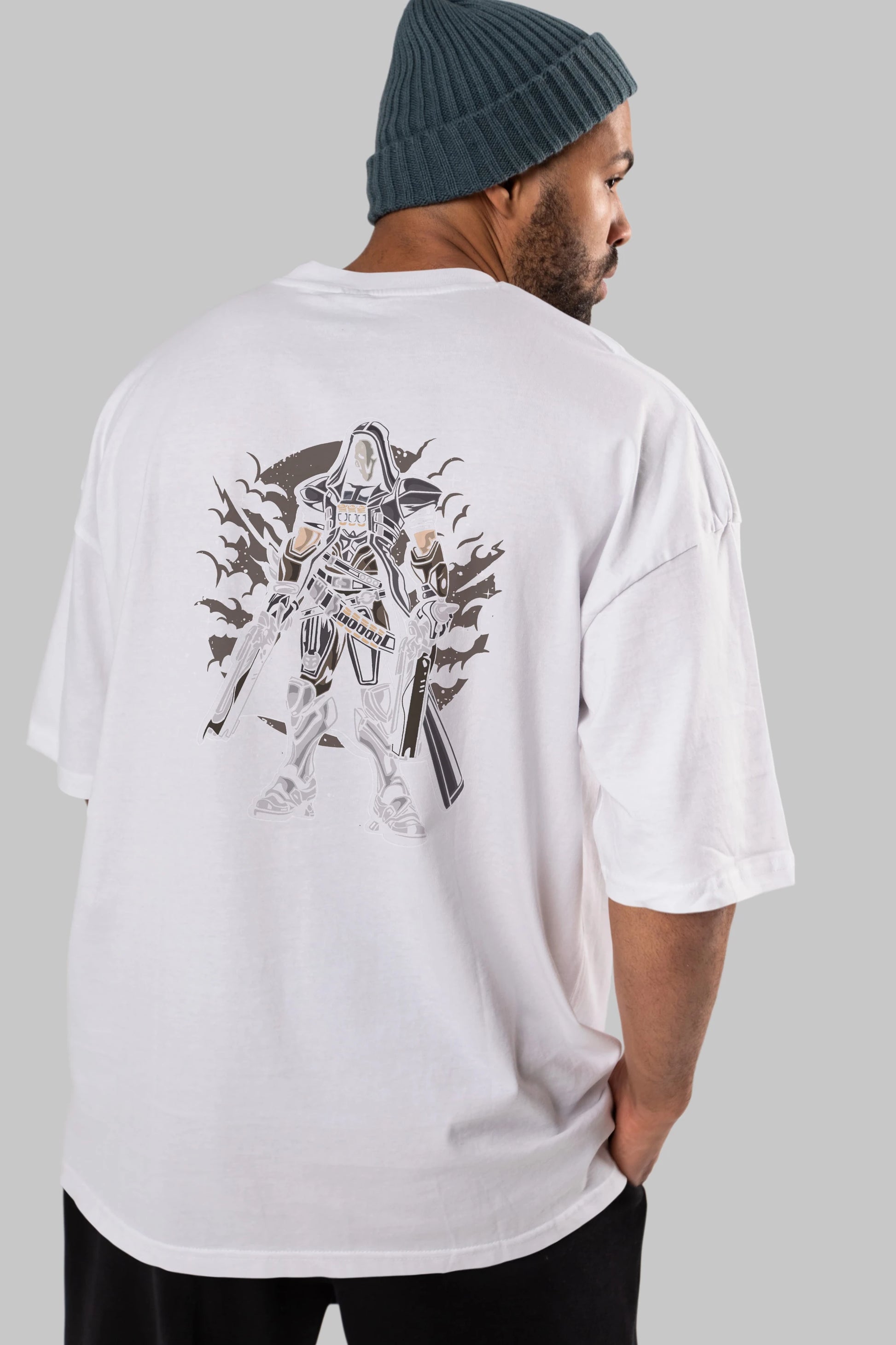 REAPER Arka Baskılı Oversize t-shirt Erkek Kadın Unisex %100 Pamuk