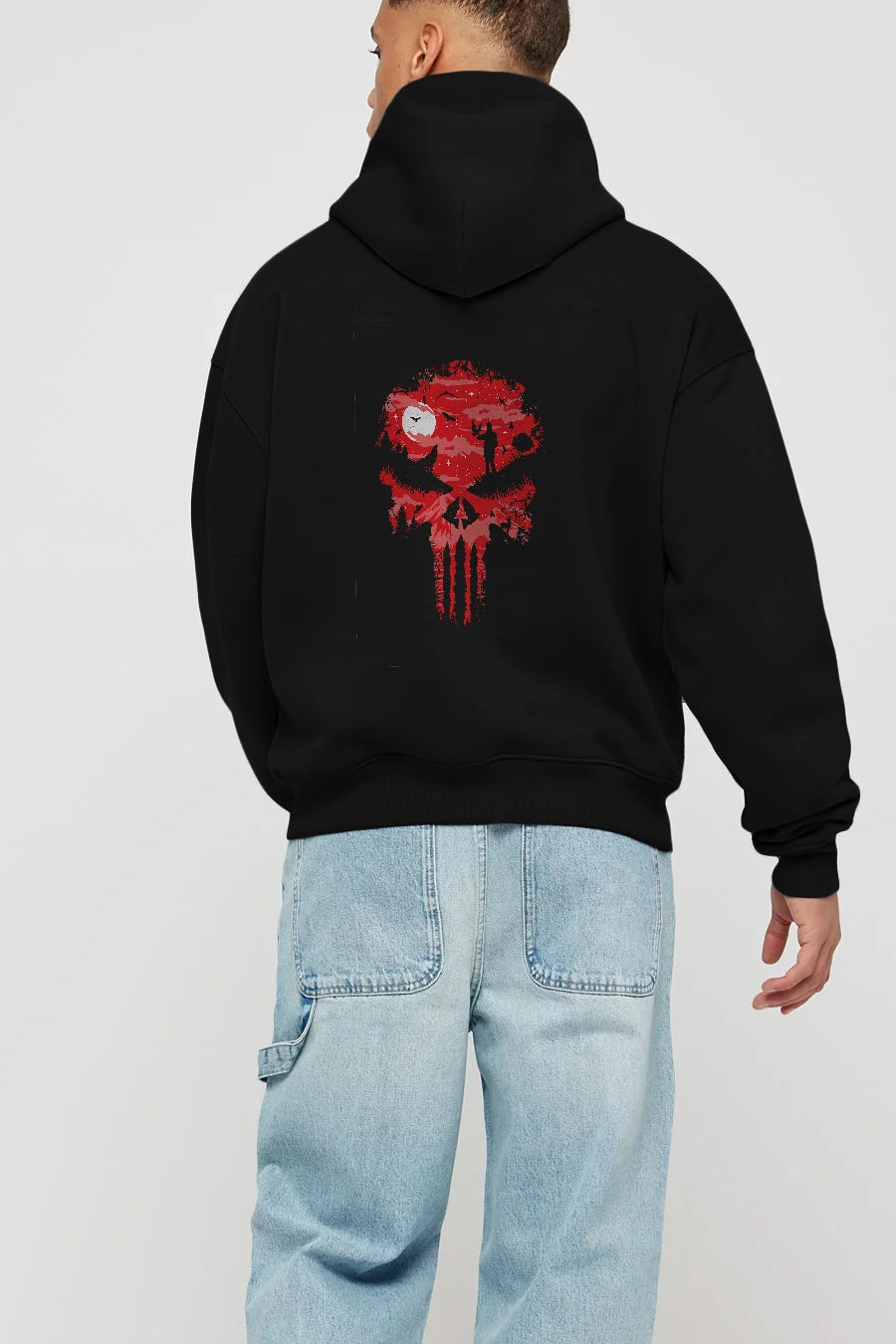 Stand And Bleed Arka Baskılı Hoodie Oversize Kapüşonlu Sweatshirt Erkek Kadın Unisex
