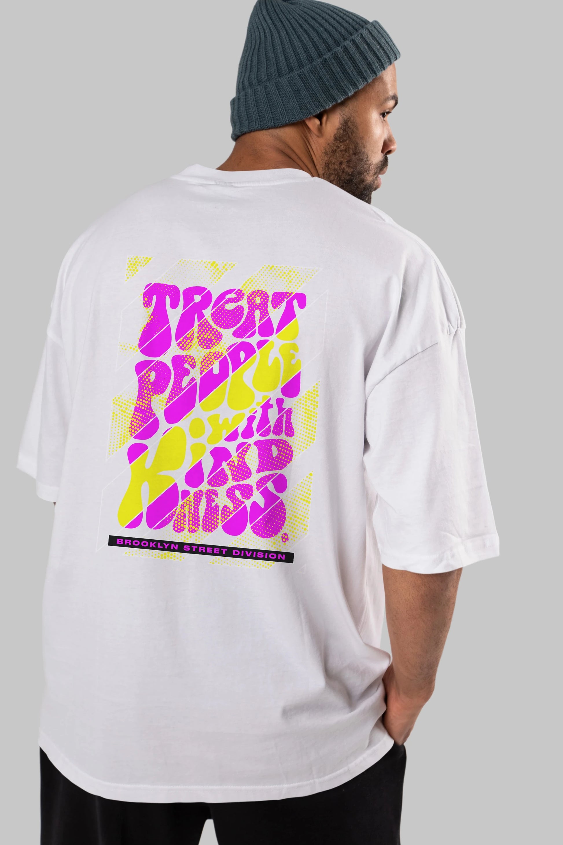 Treat People Arka Baskılı Oversize t-shirt Erkek Kadın Unisex