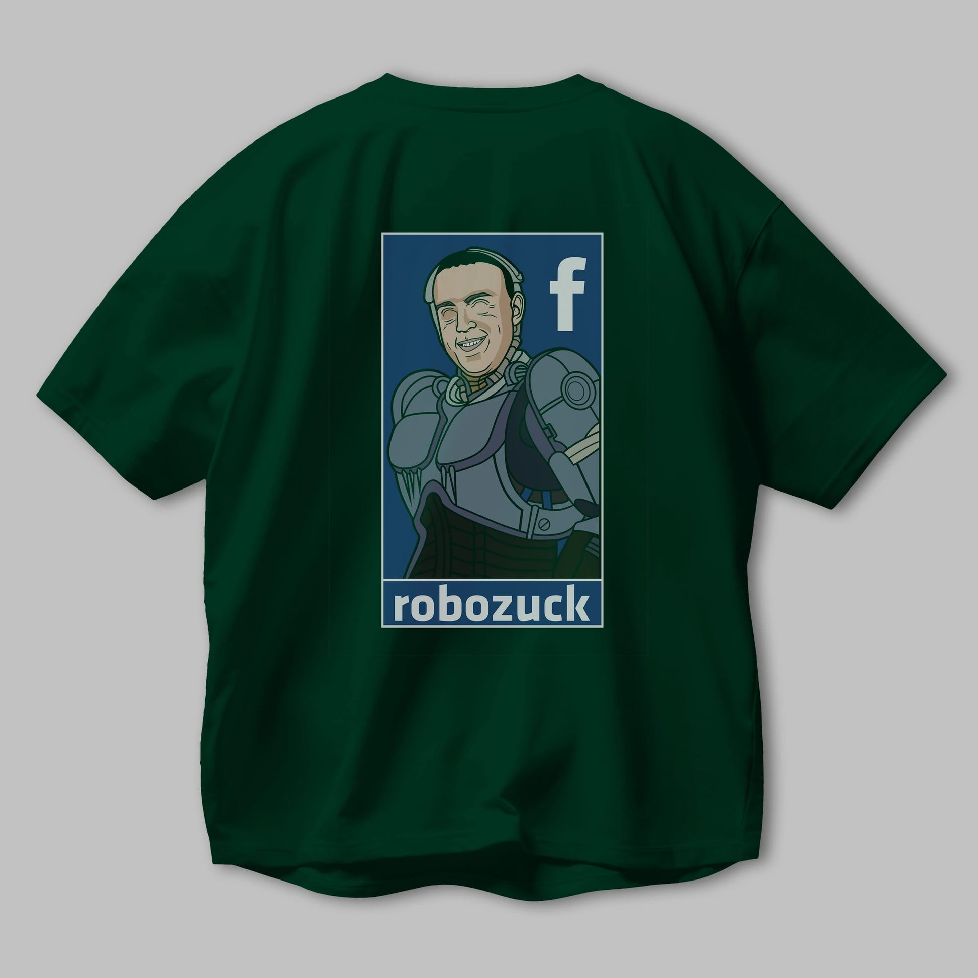 Robozuck Arka Baskılı Oversize t-shirt Erkek Kadın Unisex %100 Pamuk tişort