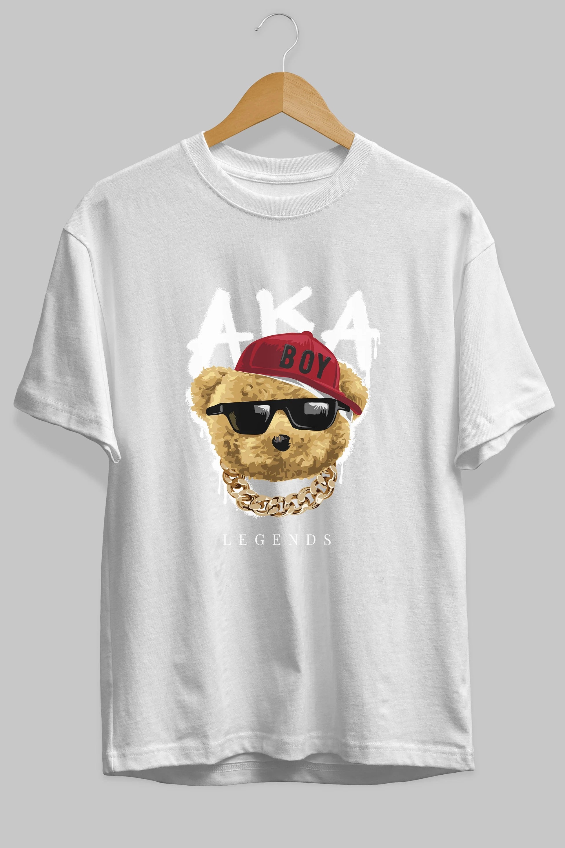 Teddy Bear Legends Ön Baskılı Oversize t-shirt Erkek Kadın Unisex %100 Pamuk