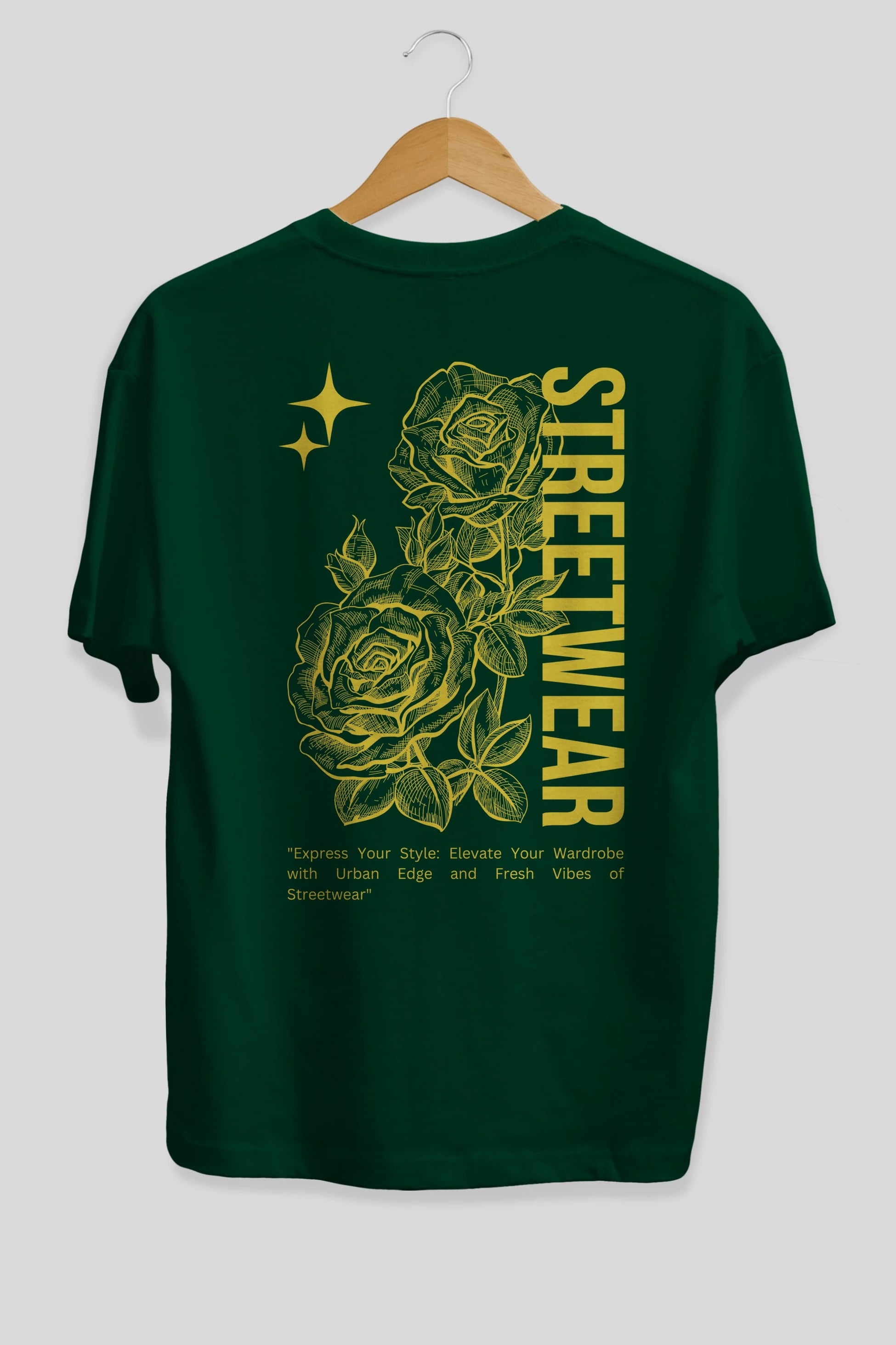 Minimalist Streetwear Arka Baskılı Oversize t-shirt Erkek Kadın Unisex